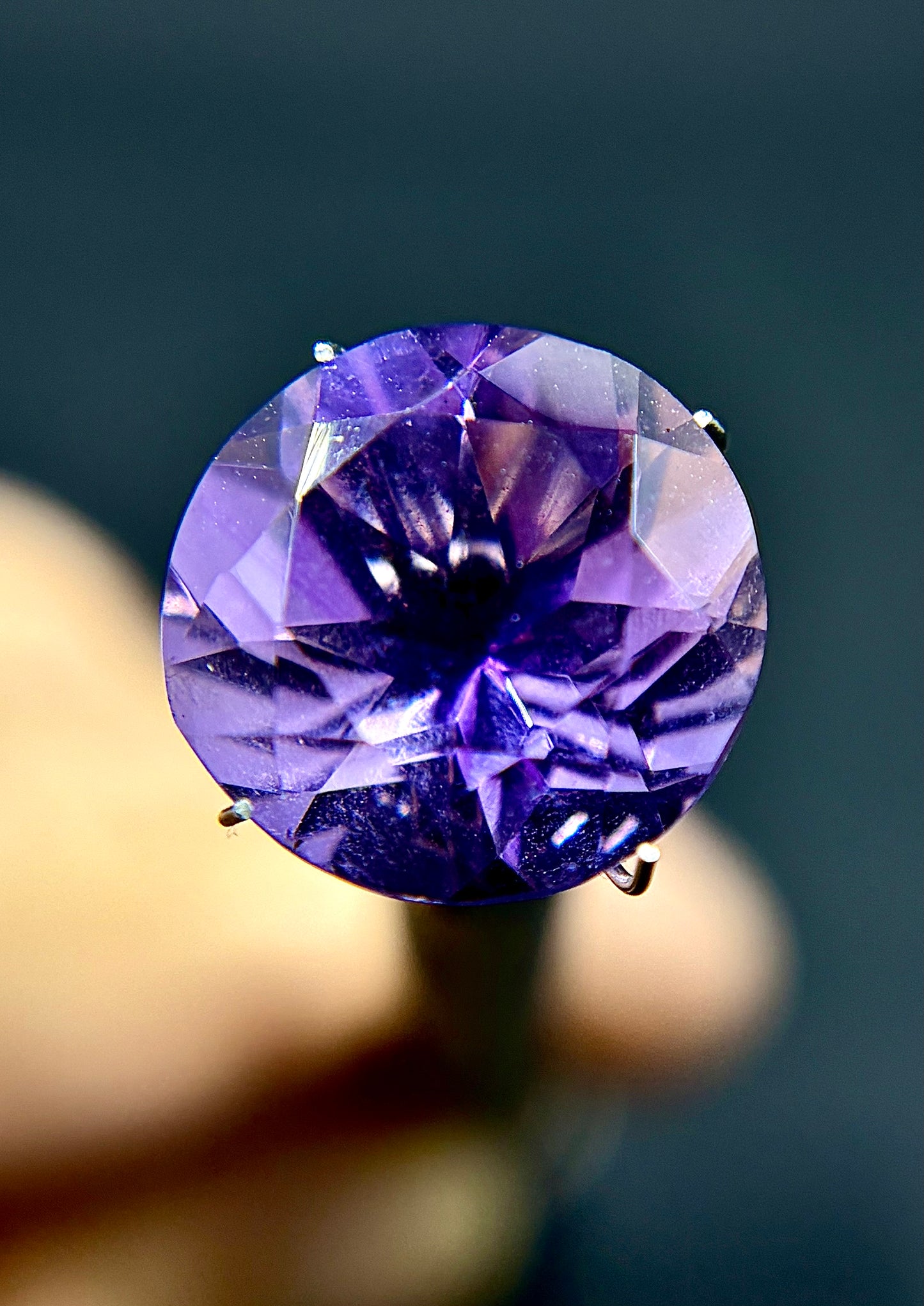 15mm Round Amethyst Facet