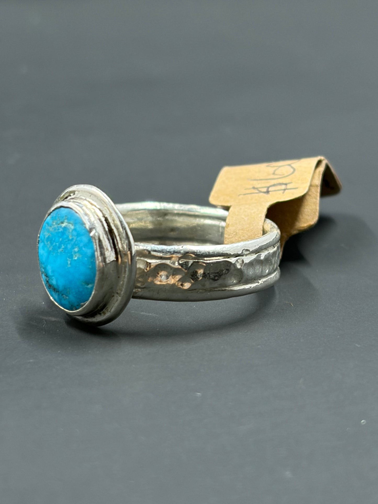 USA Turquoise Cabochon Ring Size 11US