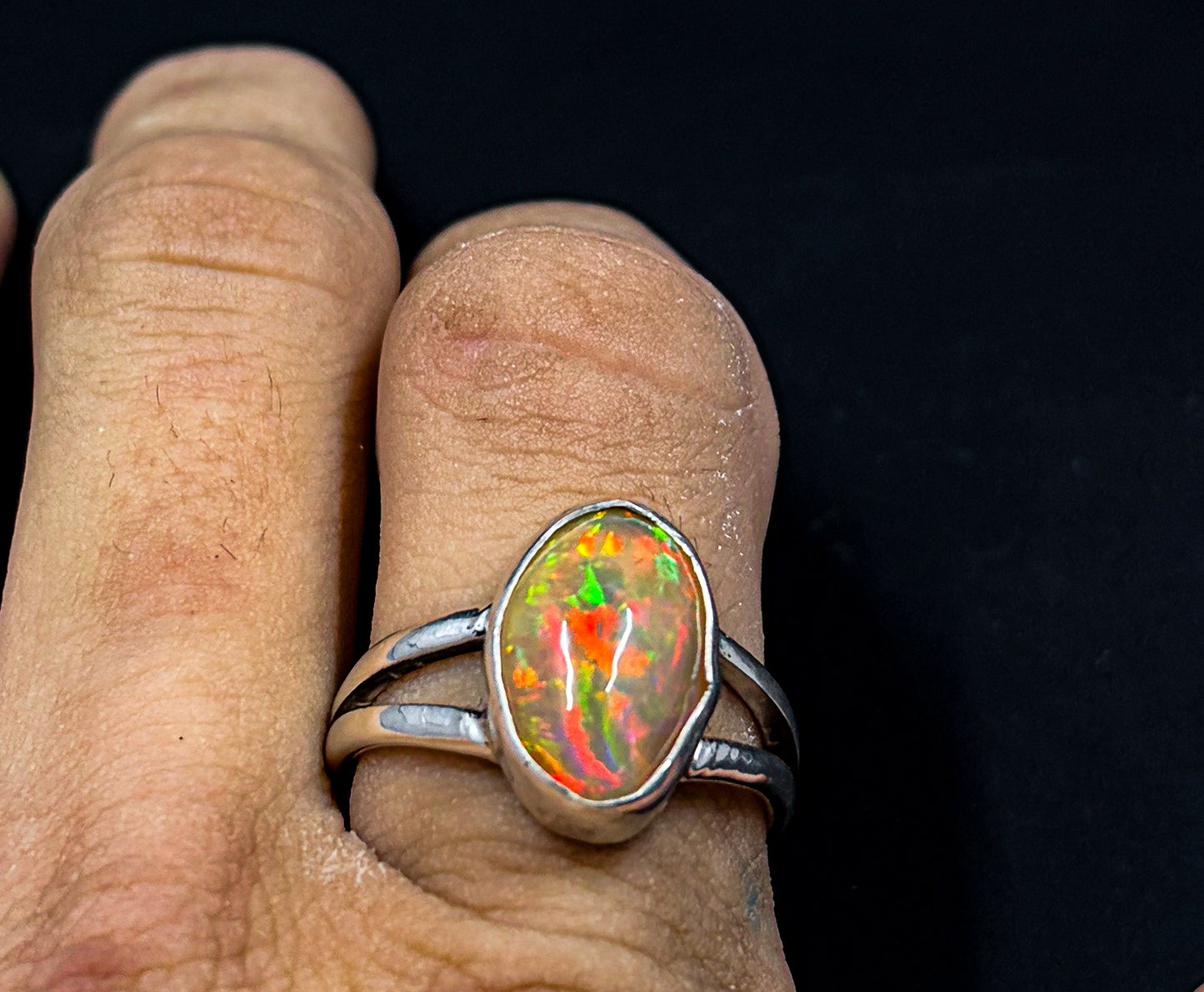Opal Cabochon Ring