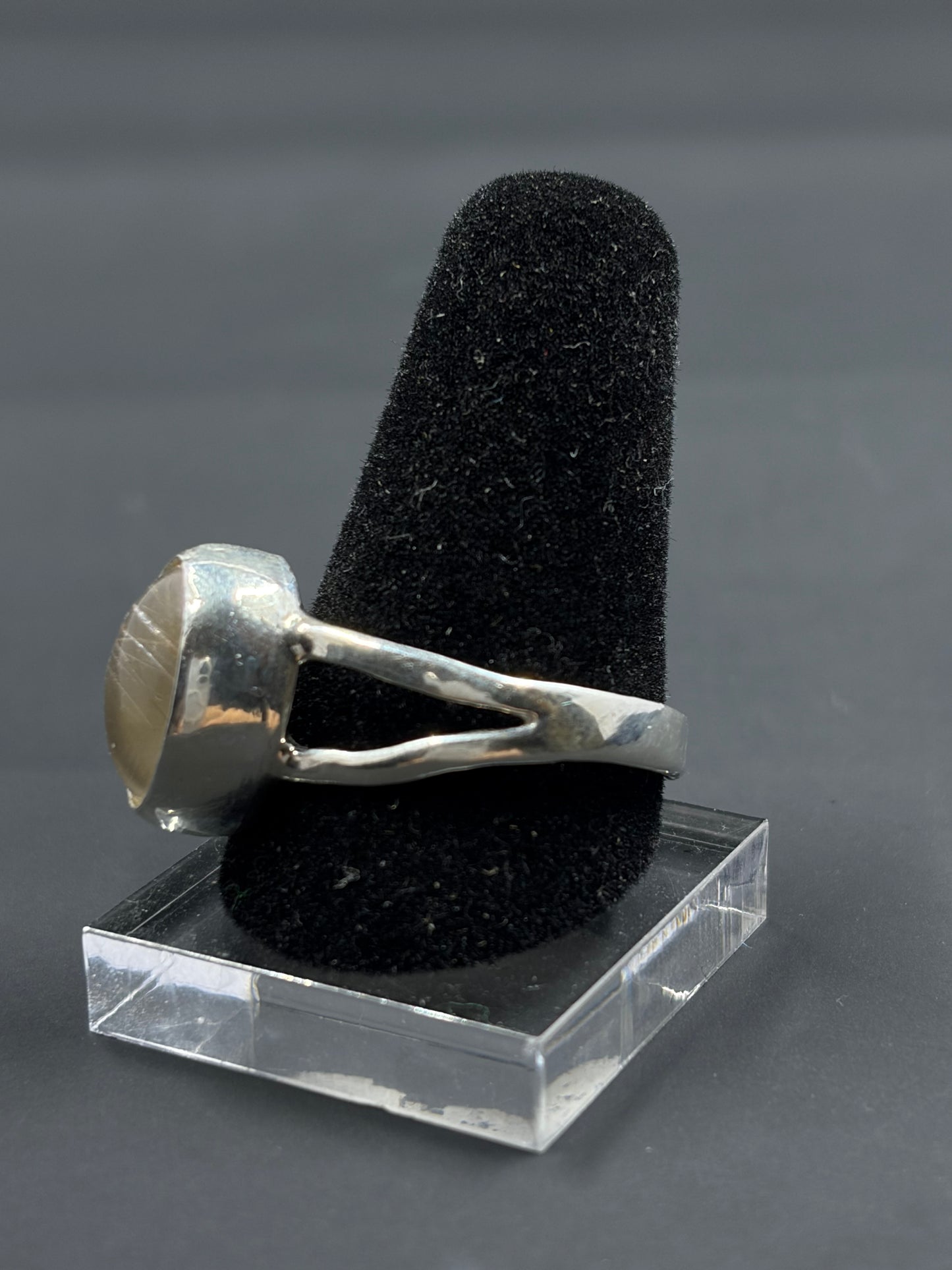 Rutilated Quartz Statement Ring (size 10 us)
