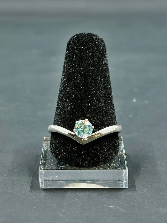 Blue Zircon .925 Silver Ring