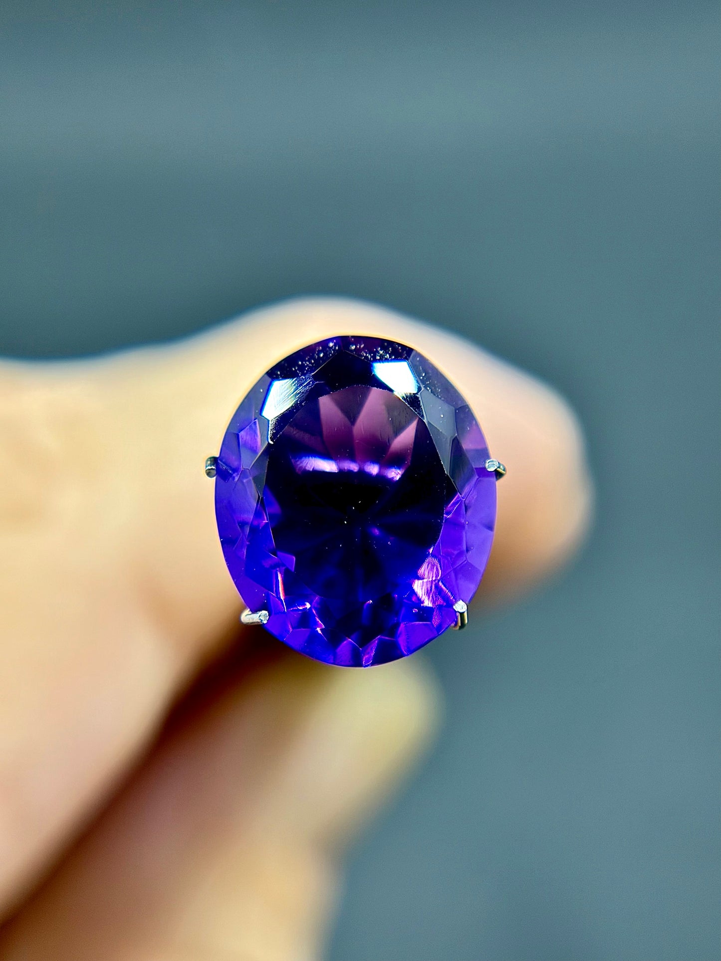 Oval Cut Amethyst Faceted Gem 11mmx13mm