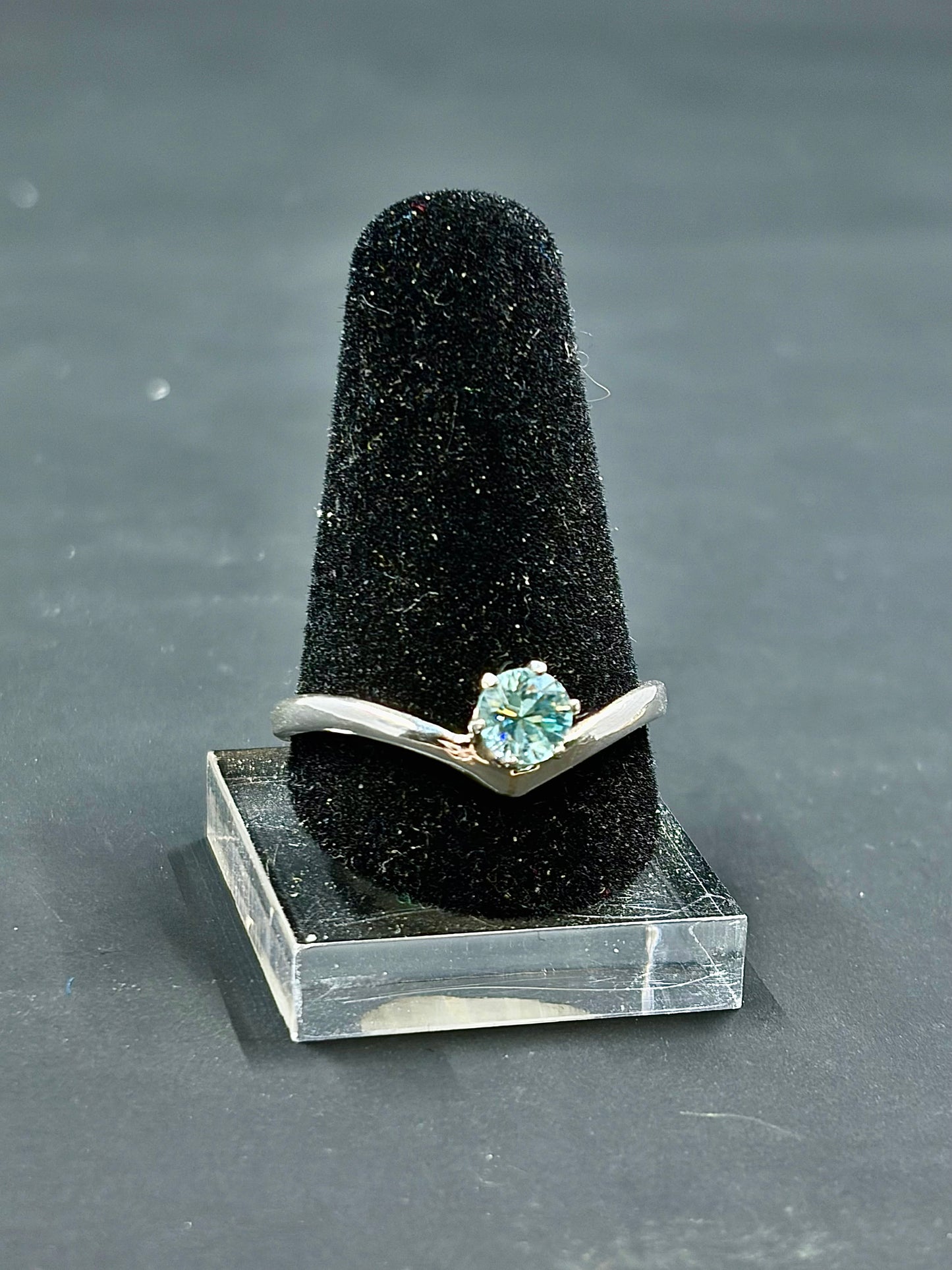 Blue Zircon .925 Silver Ring