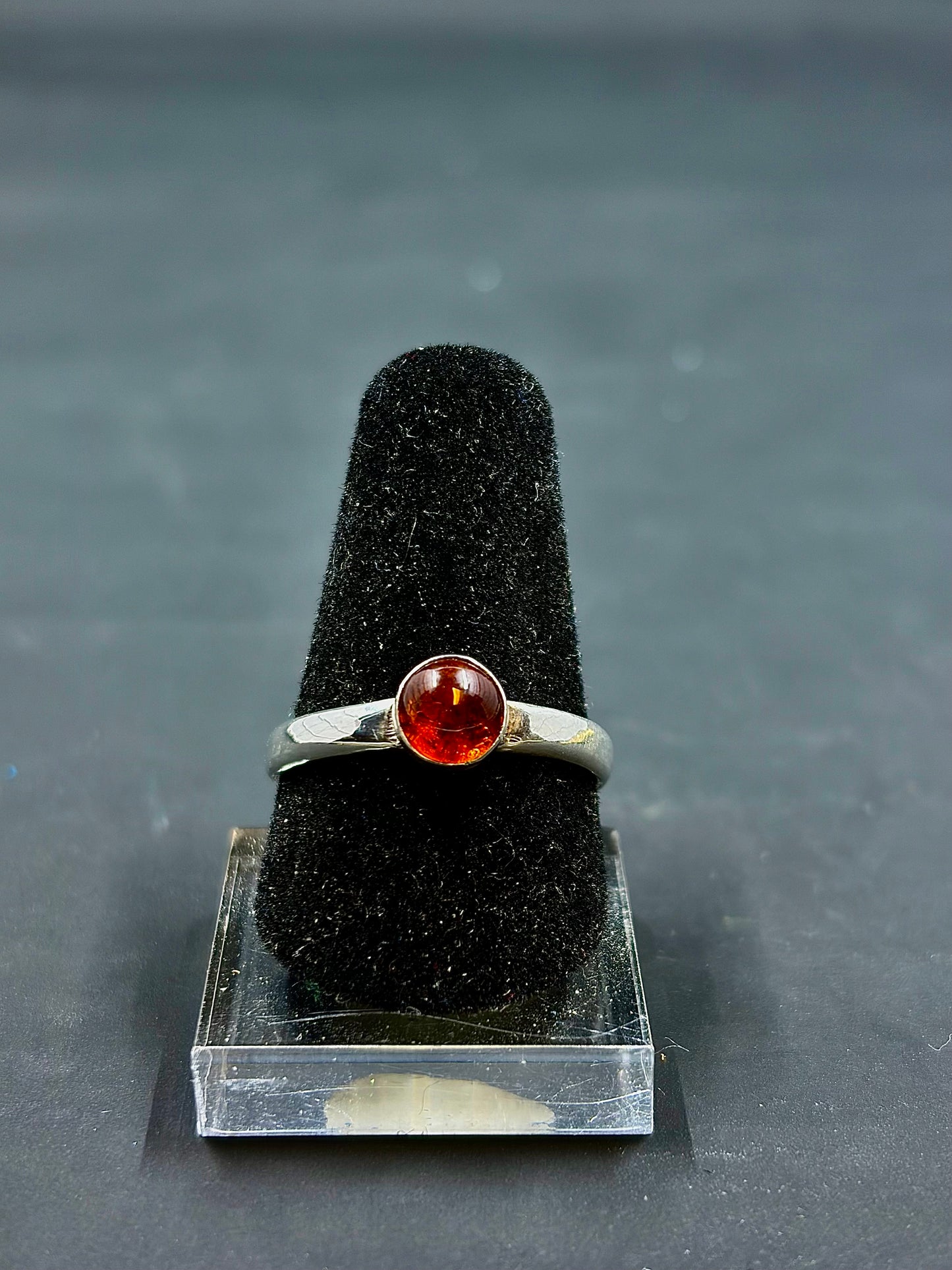 Citrine Cabochon Ring .925 Silver Size- 10 us, 8 us