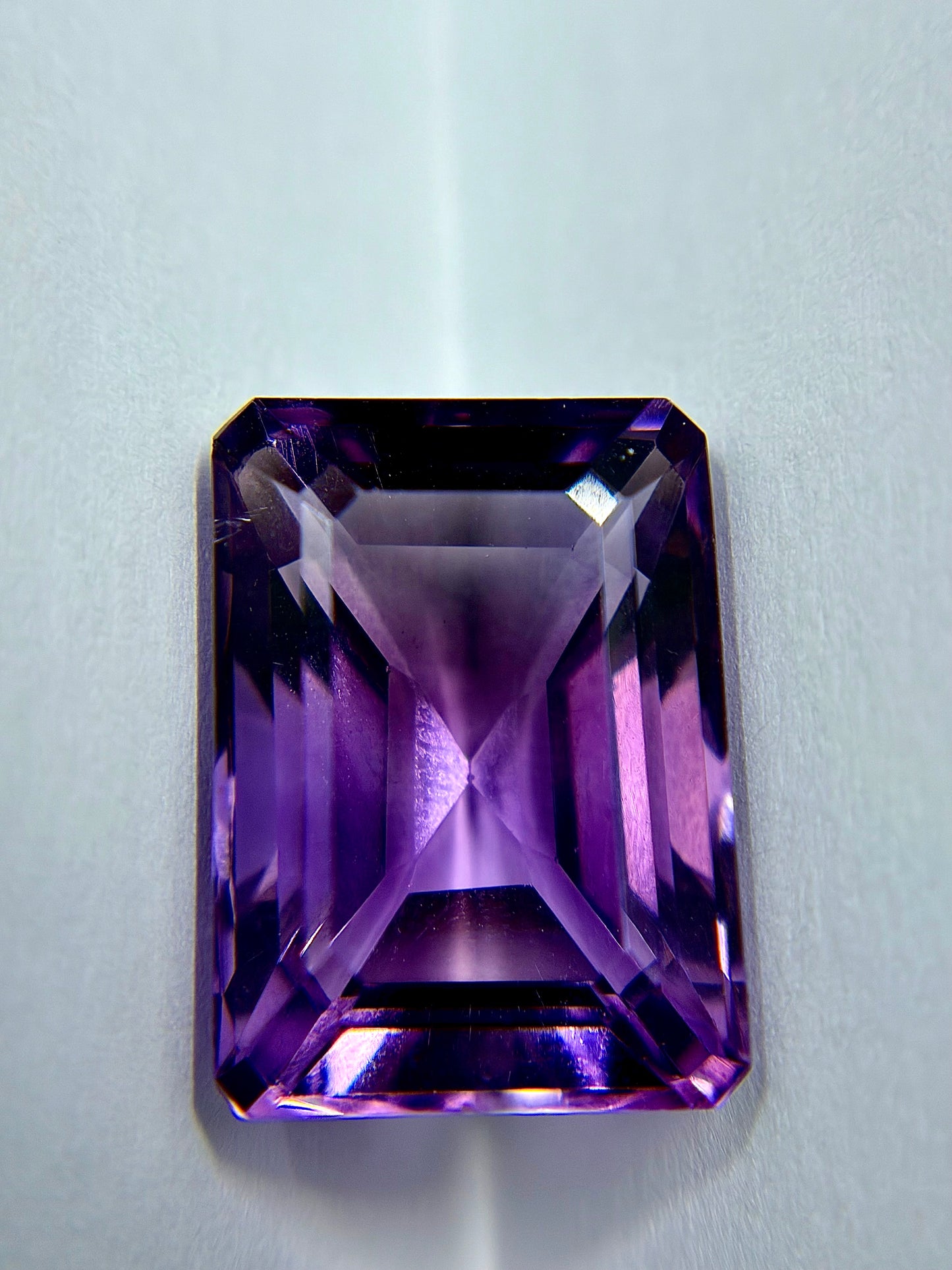 Emerald Cut Amethyst 13mmx18mm Faceted Gem