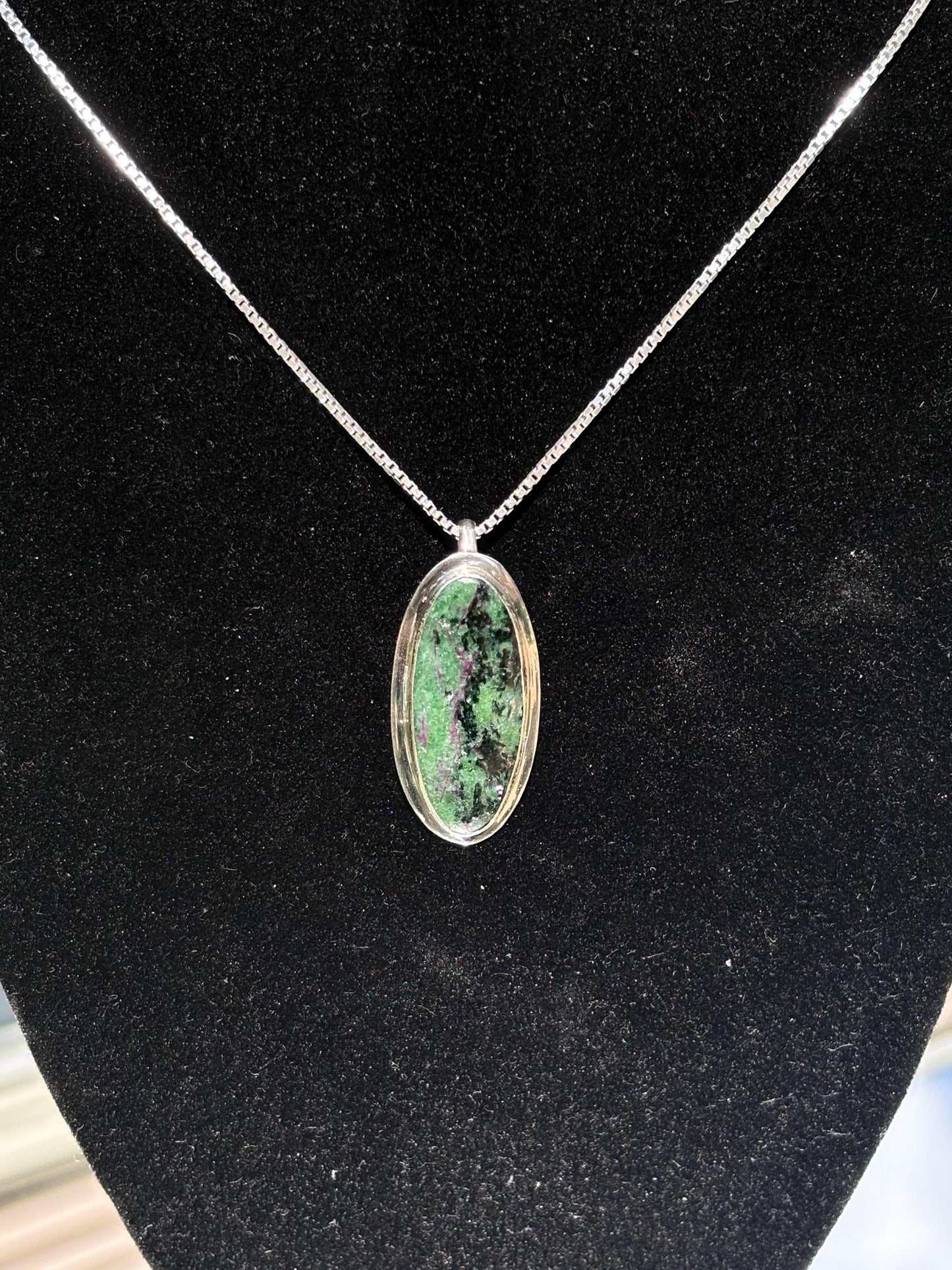 Ruby and Zolostie necklace pendant