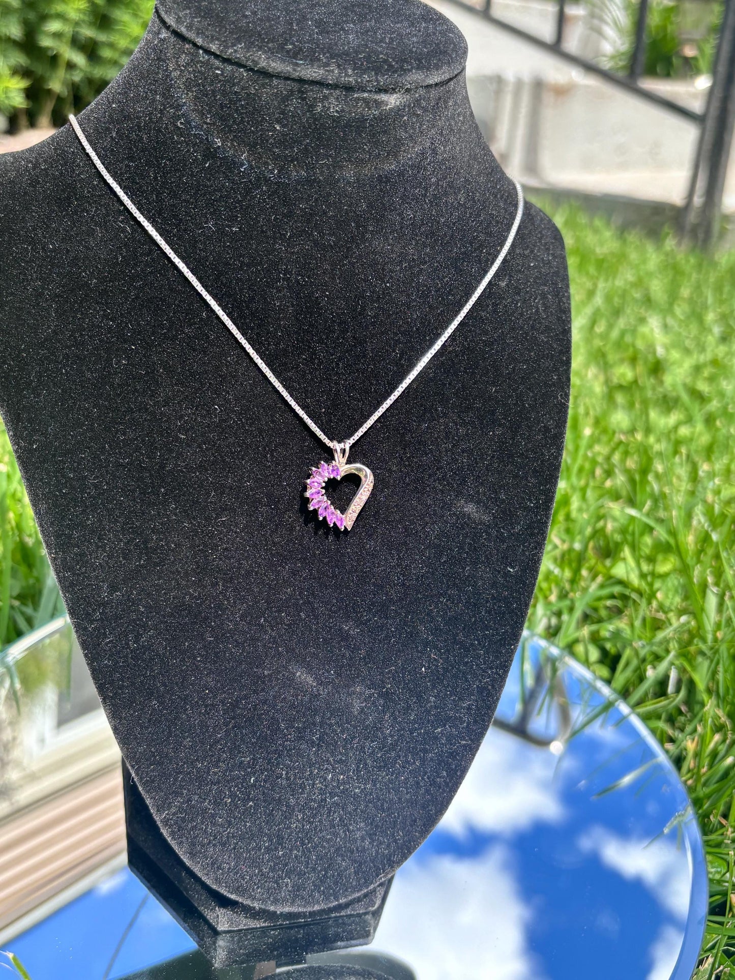 Amythest necklace pendent