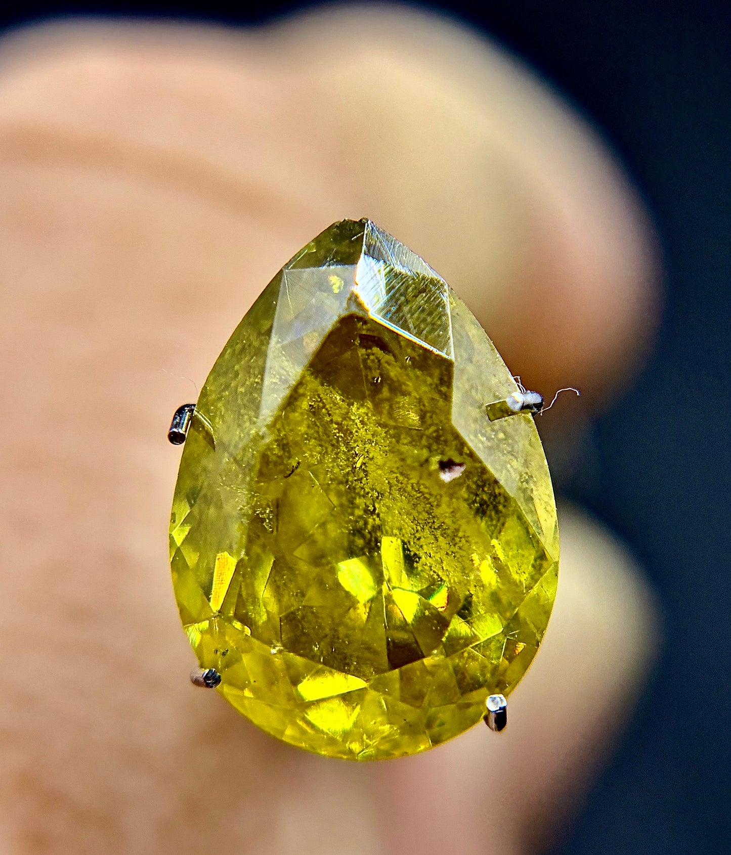Sphene (Titanite) Pear Shape Facet 14mmX10mm
