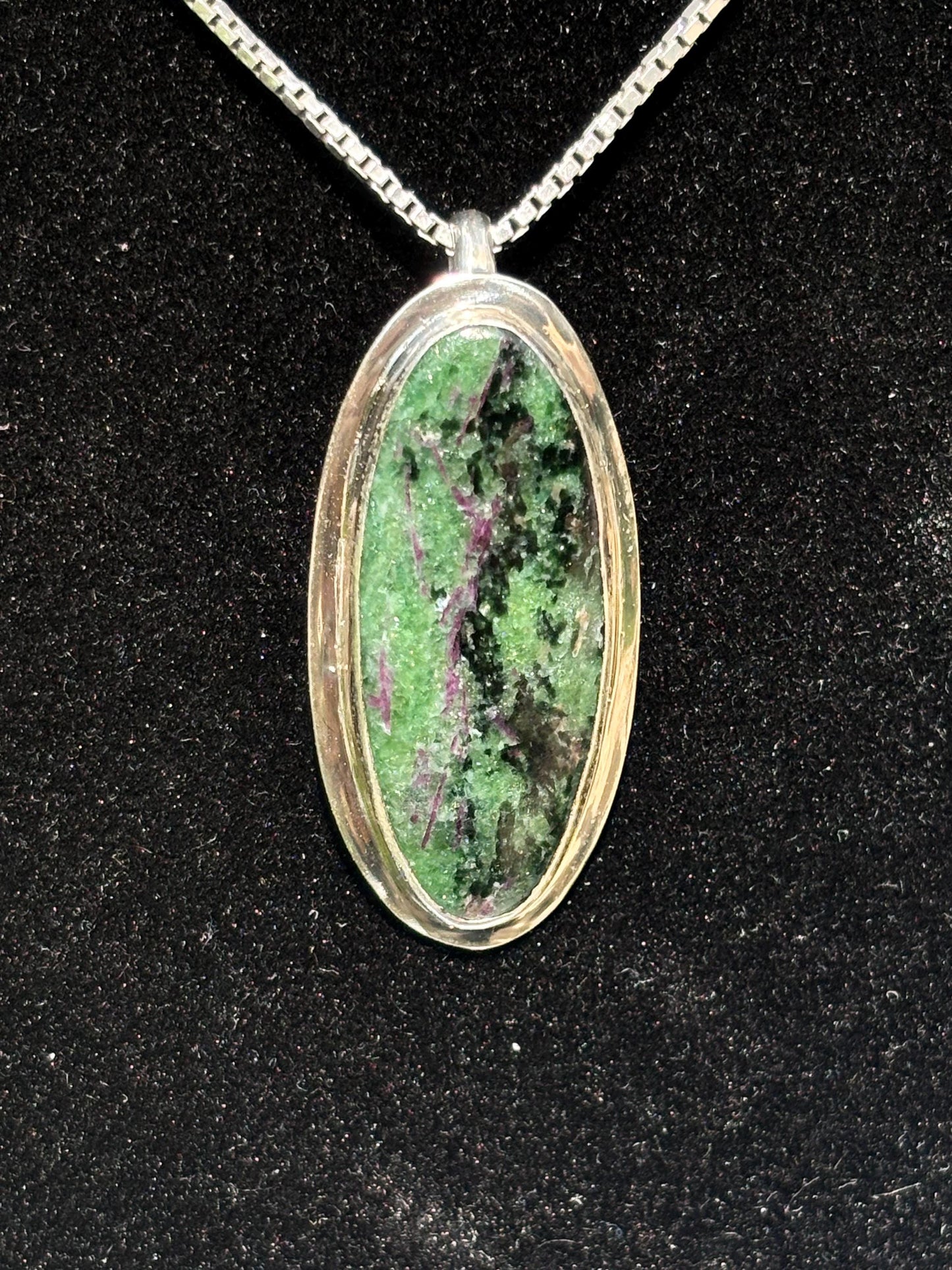Ruby and Zolostie necklace pendant