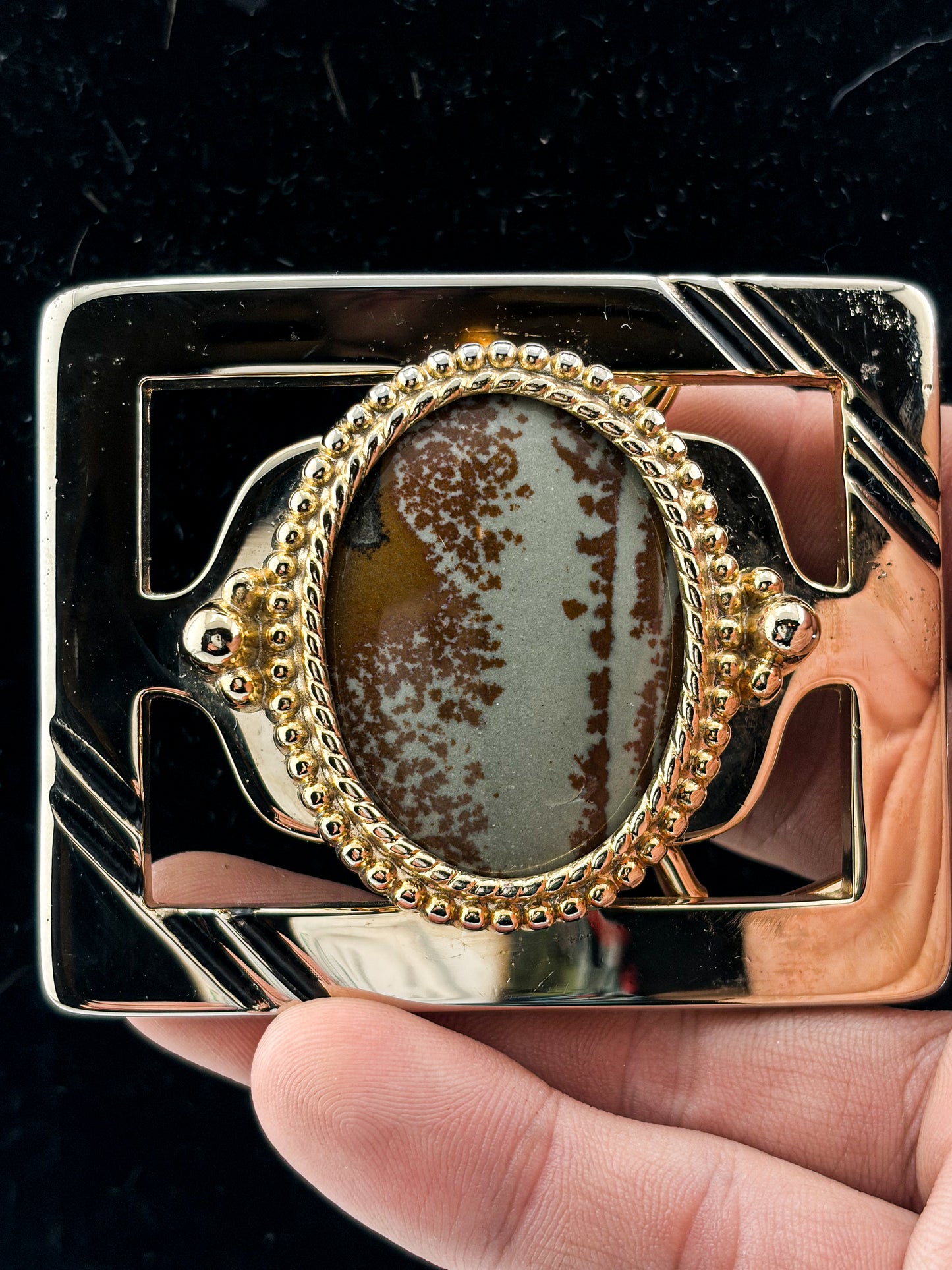 Blue Mustang Jasper Belt Buckle