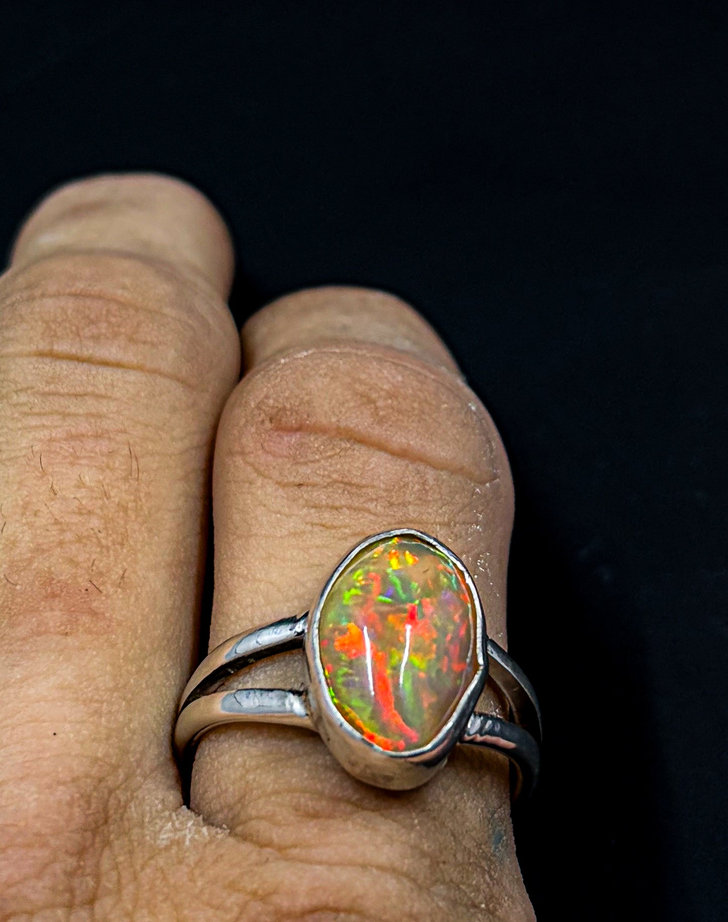 Opal Cabochon Ring