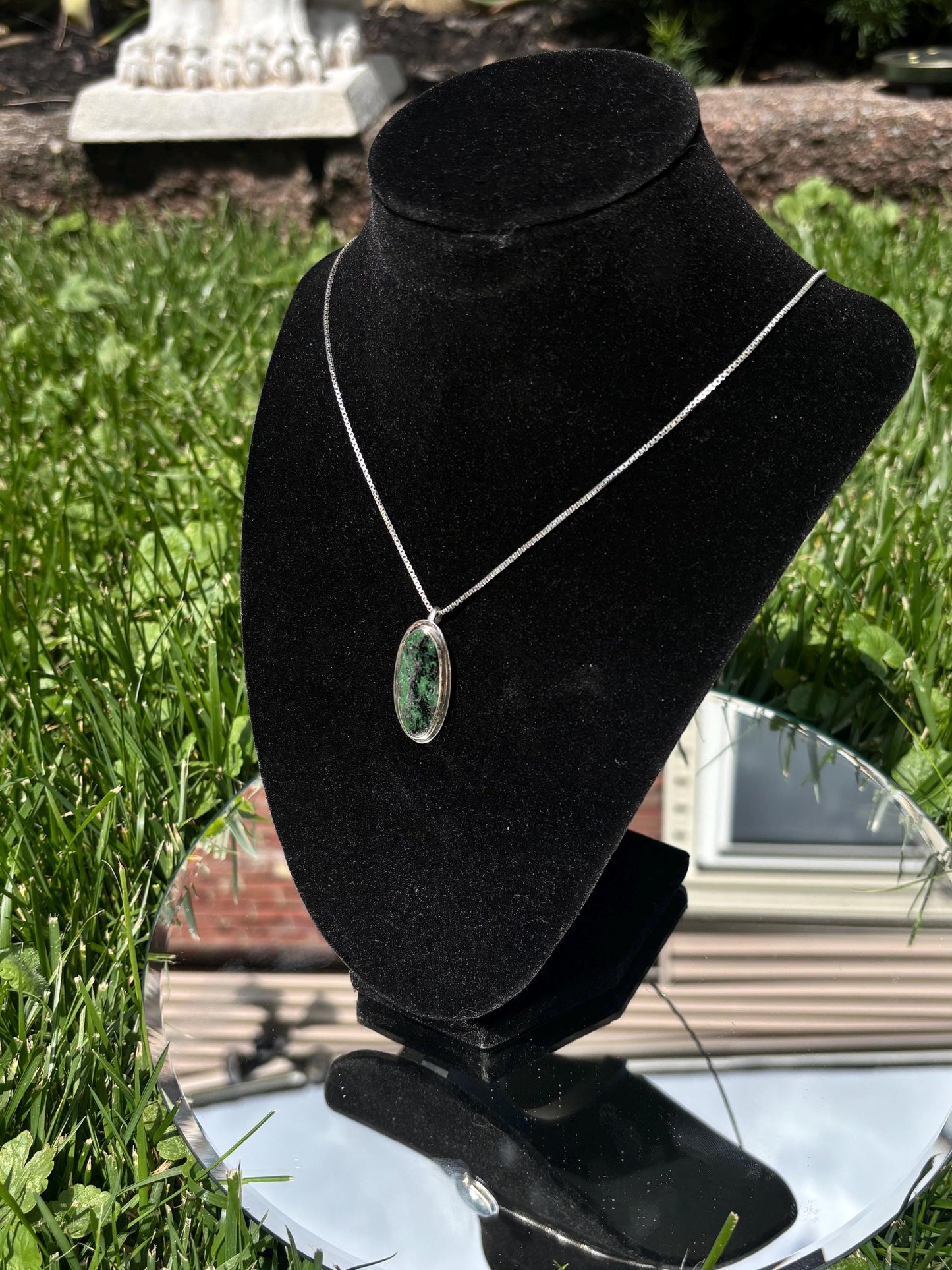 Ruby and Zolostie necklace pendant