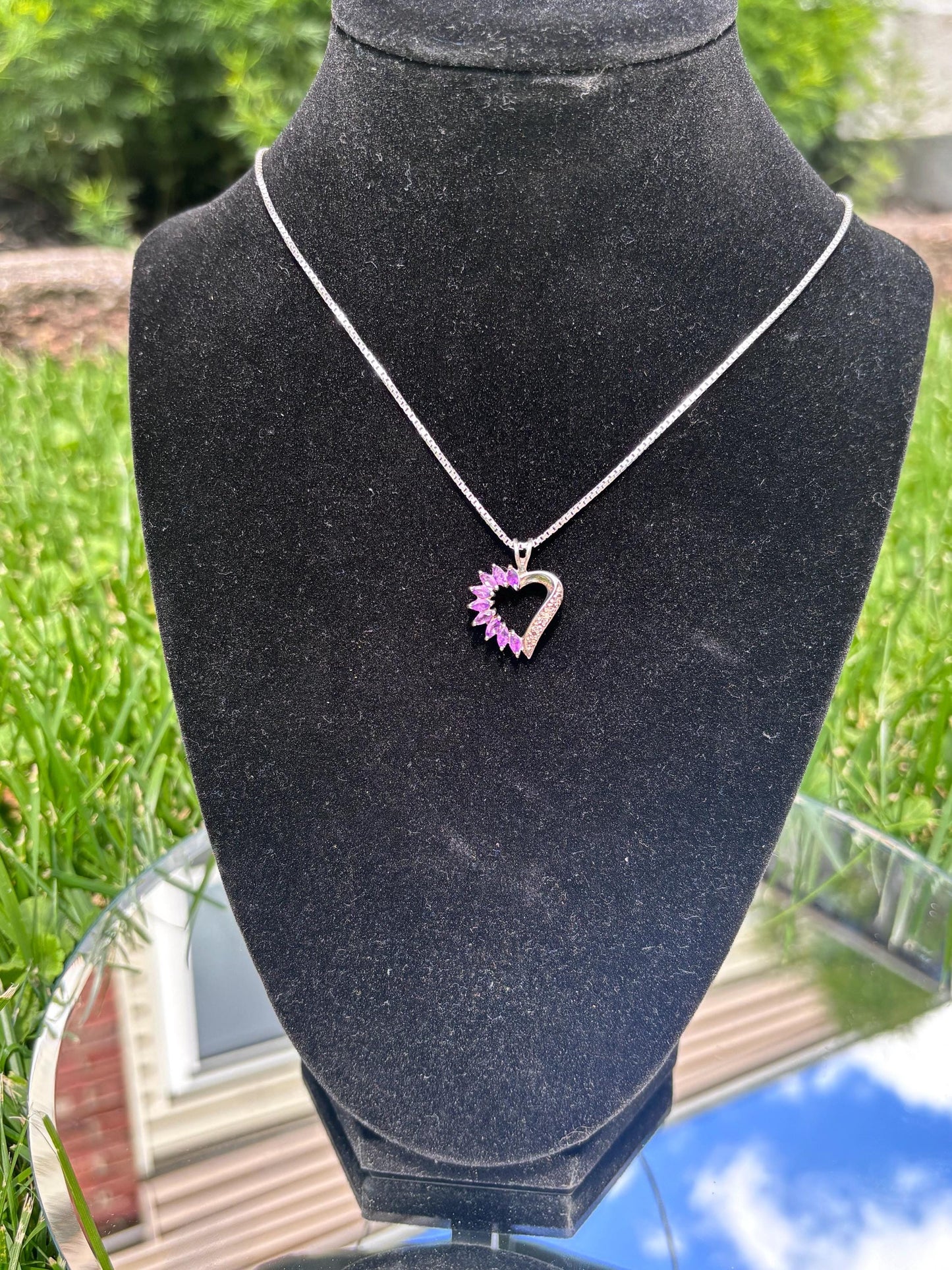 Amythest necklace pendent