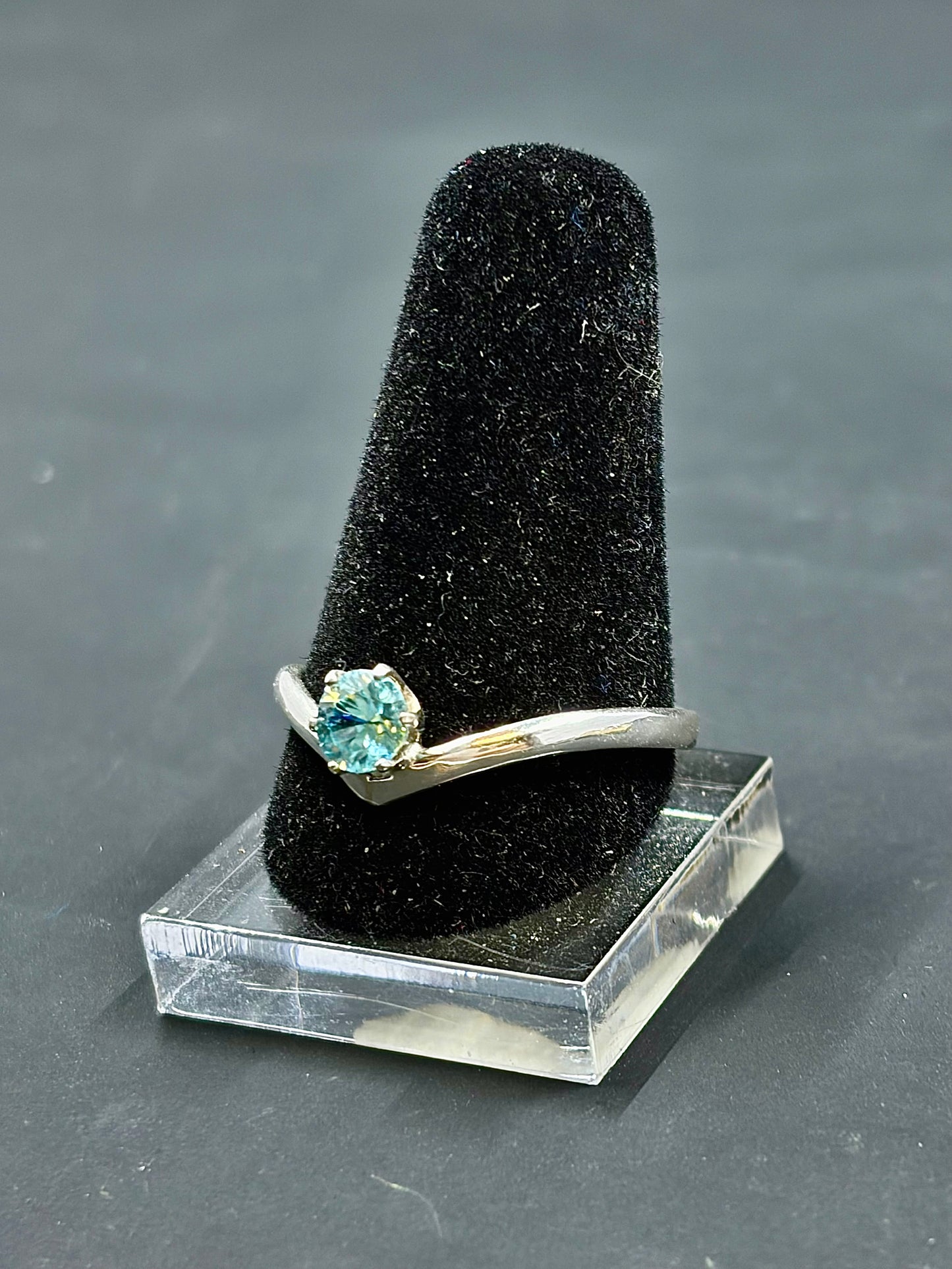 Blue Zircon .925 Silver Ring