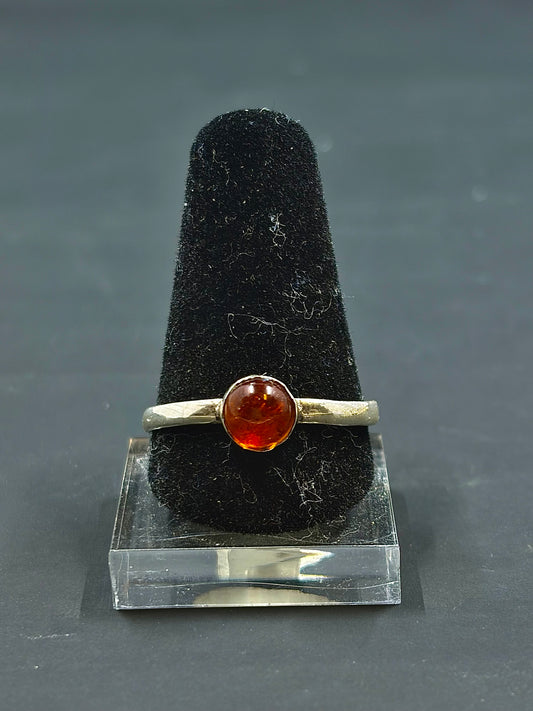 Citrine Cabochon Ring .925 Silver Size- 10 us, 8 us