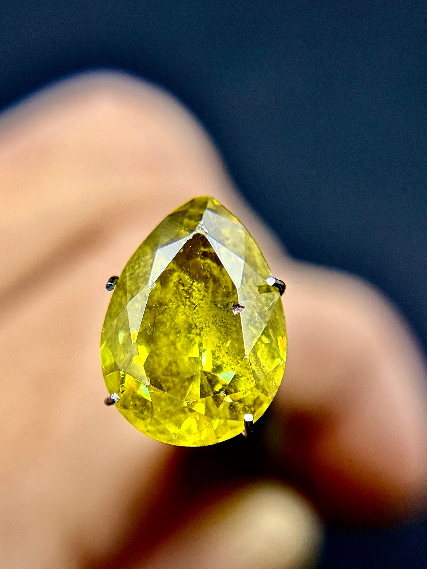 Sphene (Titanite) Pear Shape Facet 14mmX10mm