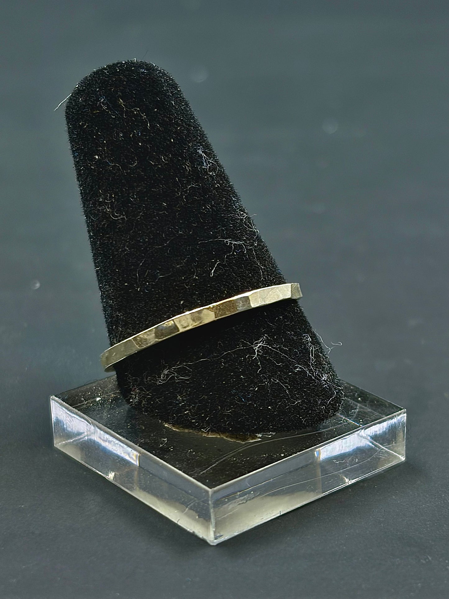 Skinny Classic band .925 Silver Hammered Texture