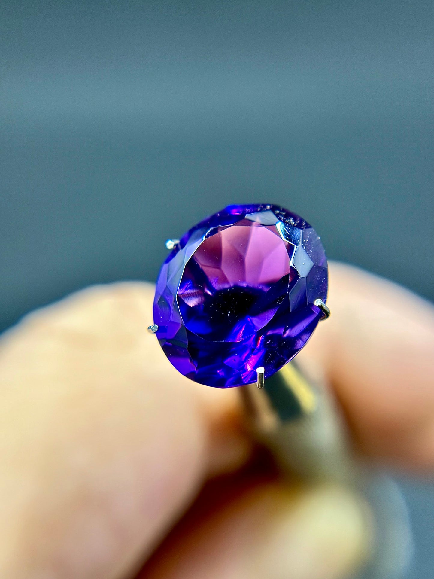 Oval Cut Amethyst Faceted Gem 11mmx13mm