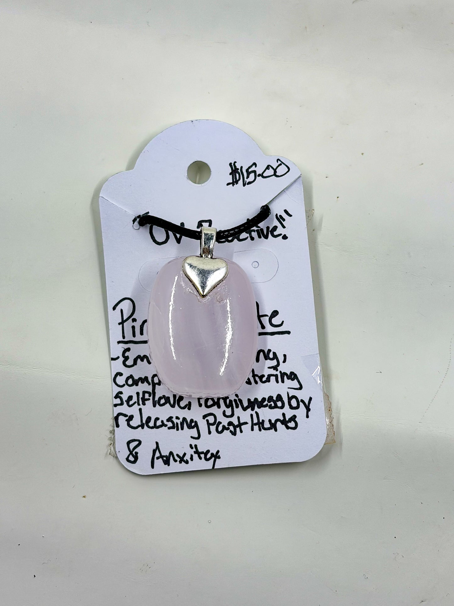 Pink Calcite Chakra Necklace