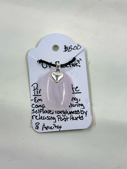 Pink Calcite Chakra Necklace