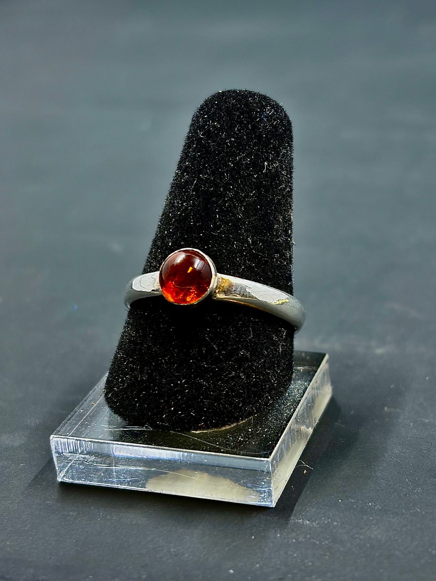 Citrine Cabochon Ring .925 Silver Size- 10 us, 8 us