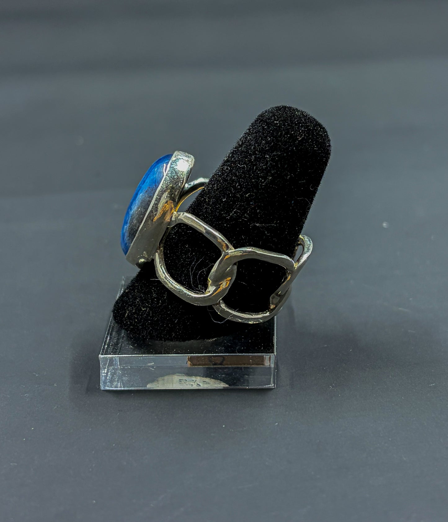 Blue Kyanite Chain Link Ring