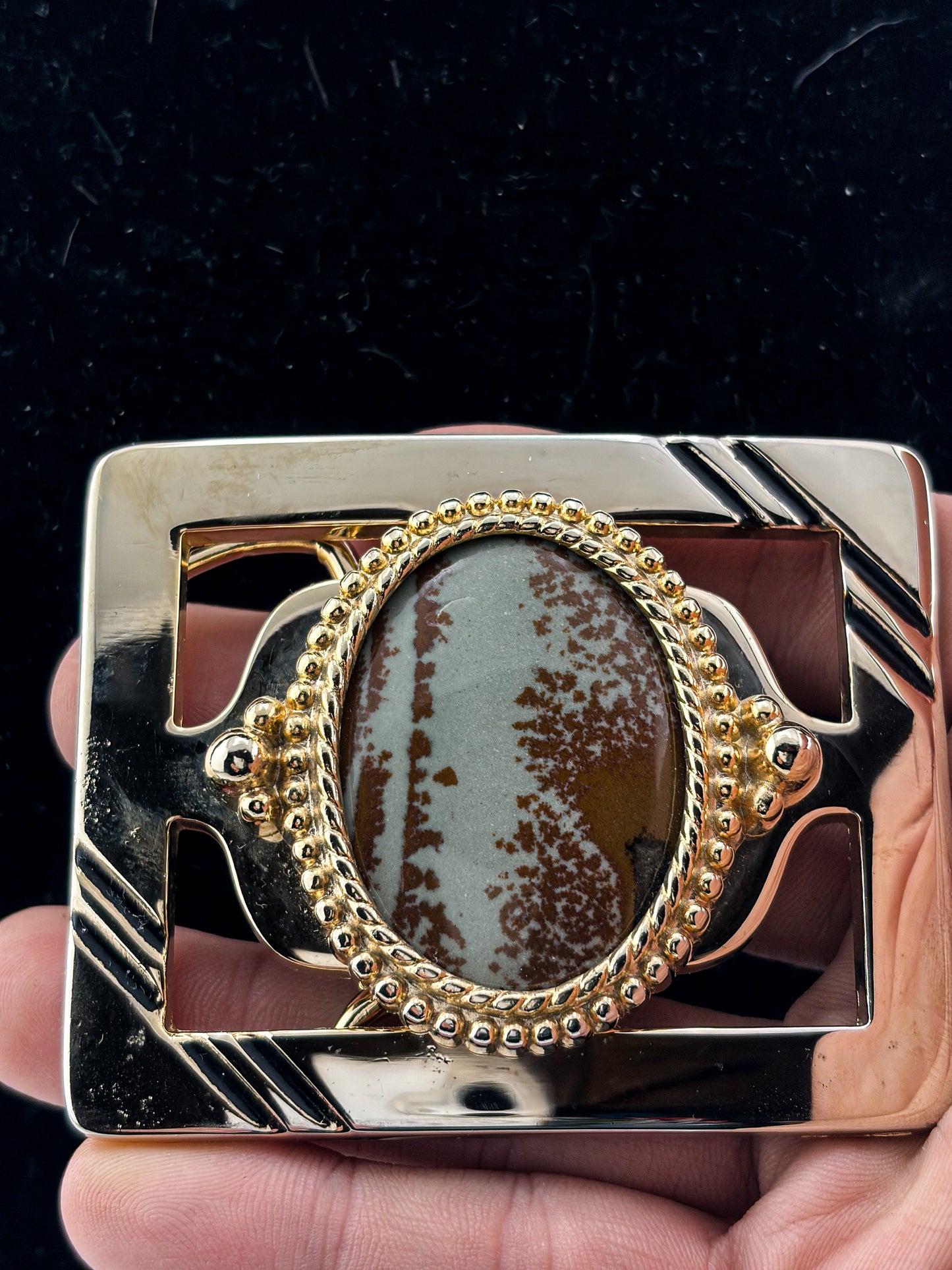 Blue Mustang Jasper Belt Buckle