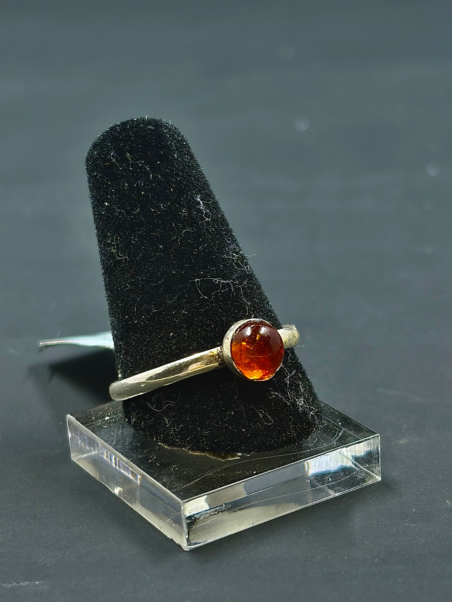 Citrine Cabochon Ring .925 Silver Size- 10 us, 8 us