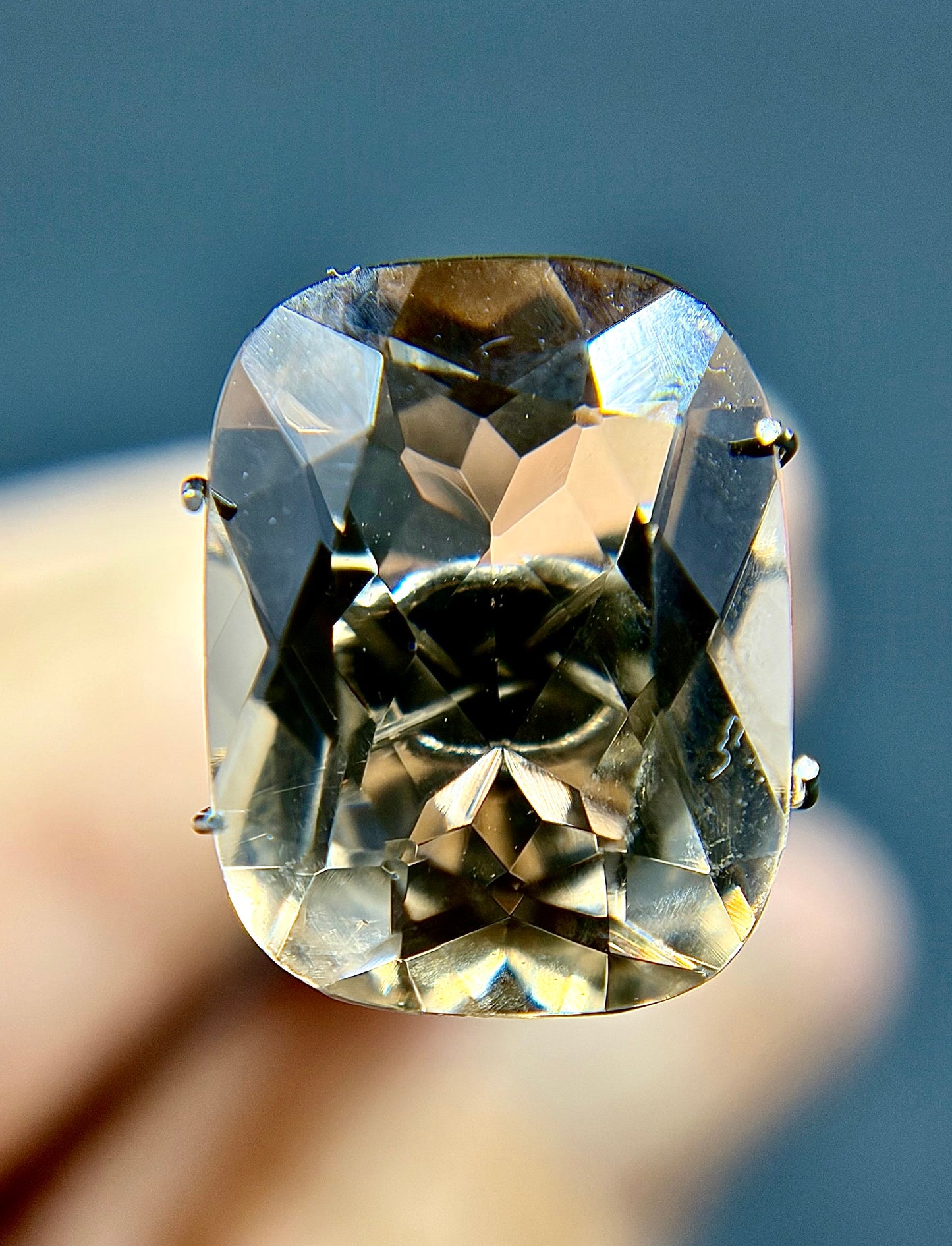 Smokey Quartz Faceted Gem 13mmx16mm