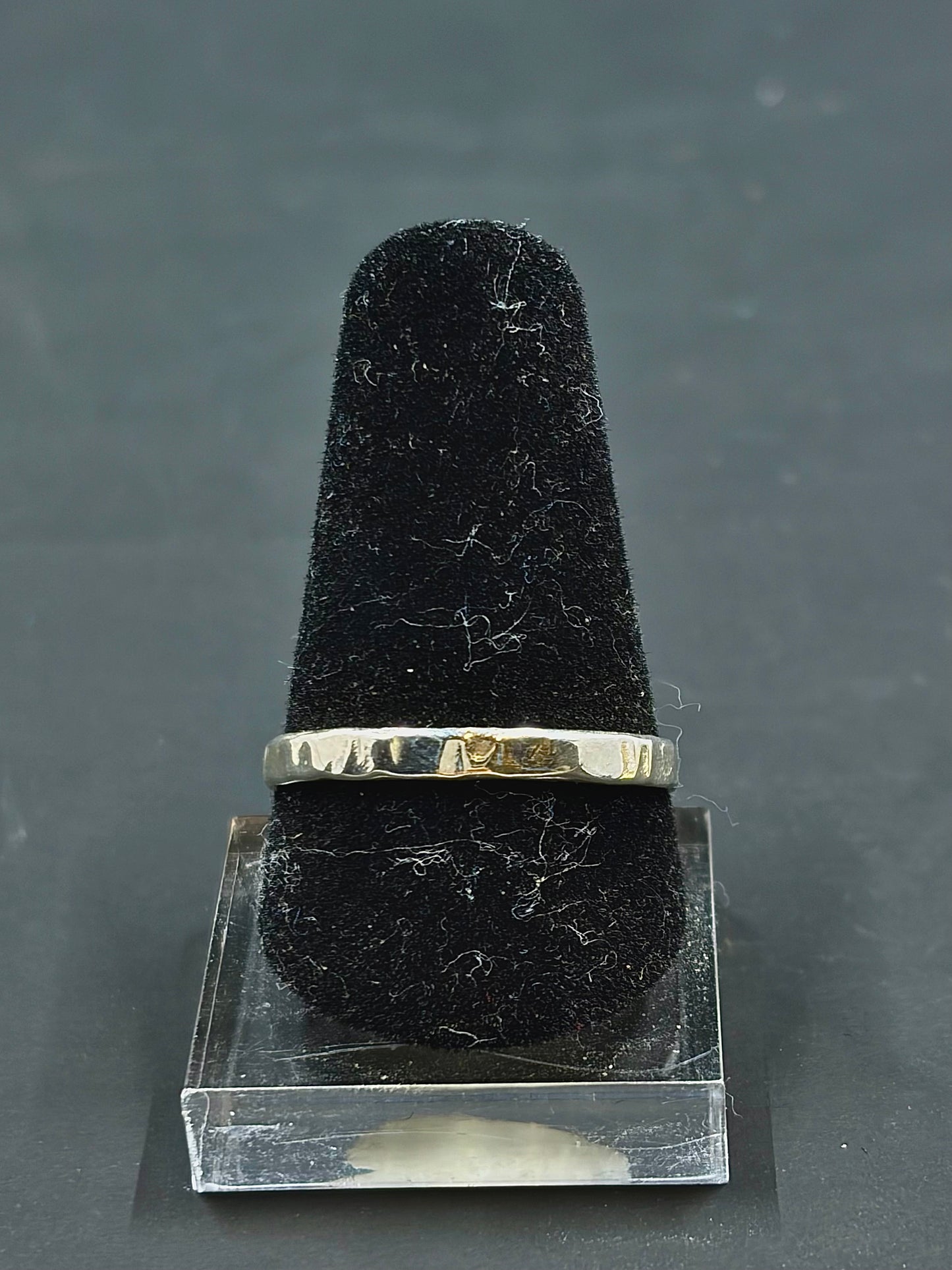 Skinny Classic band .925 Silver Hammered Texture