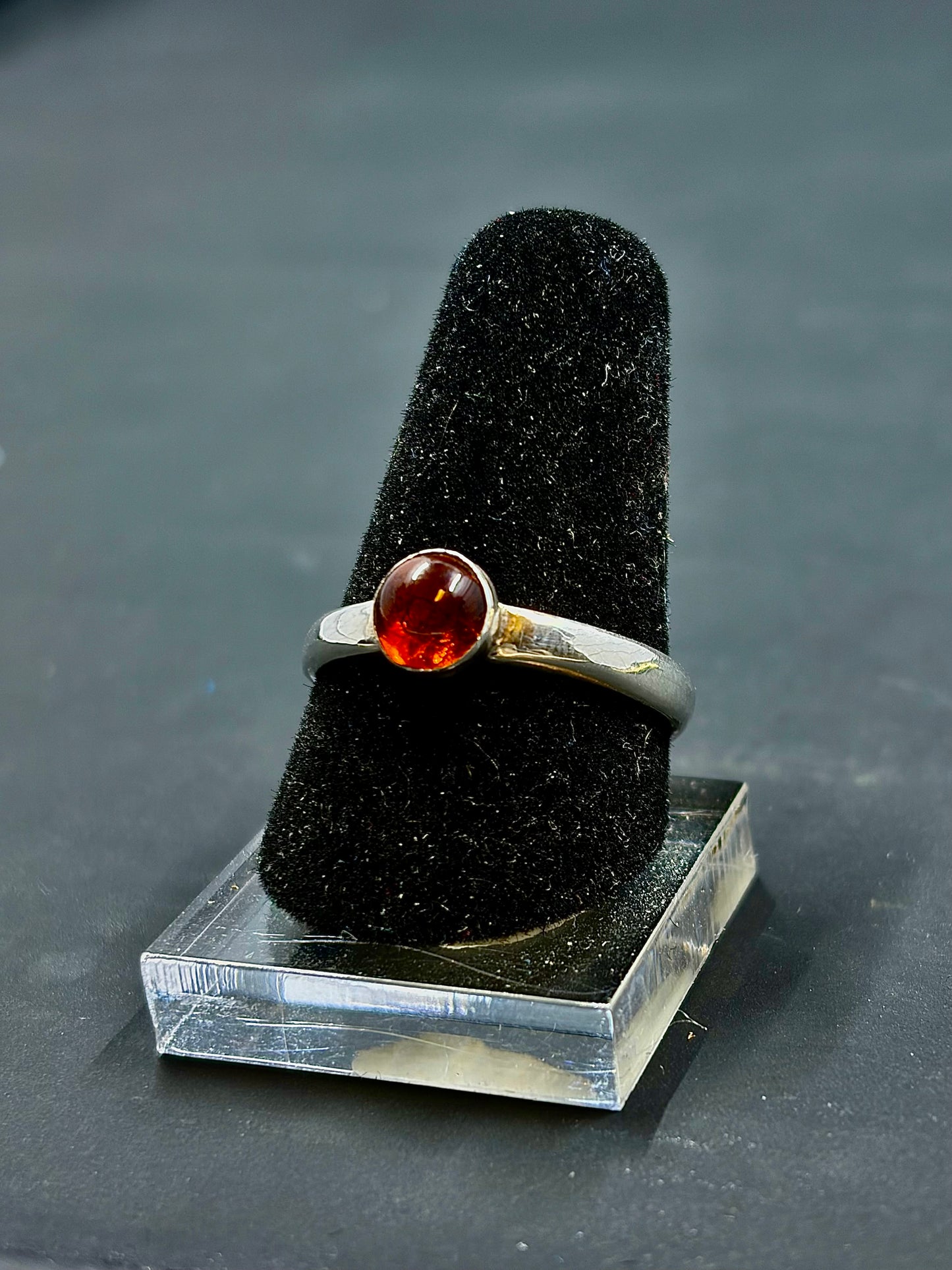 Citrine Cabochon Ring .925 Silver Size- 10 us, 8 us