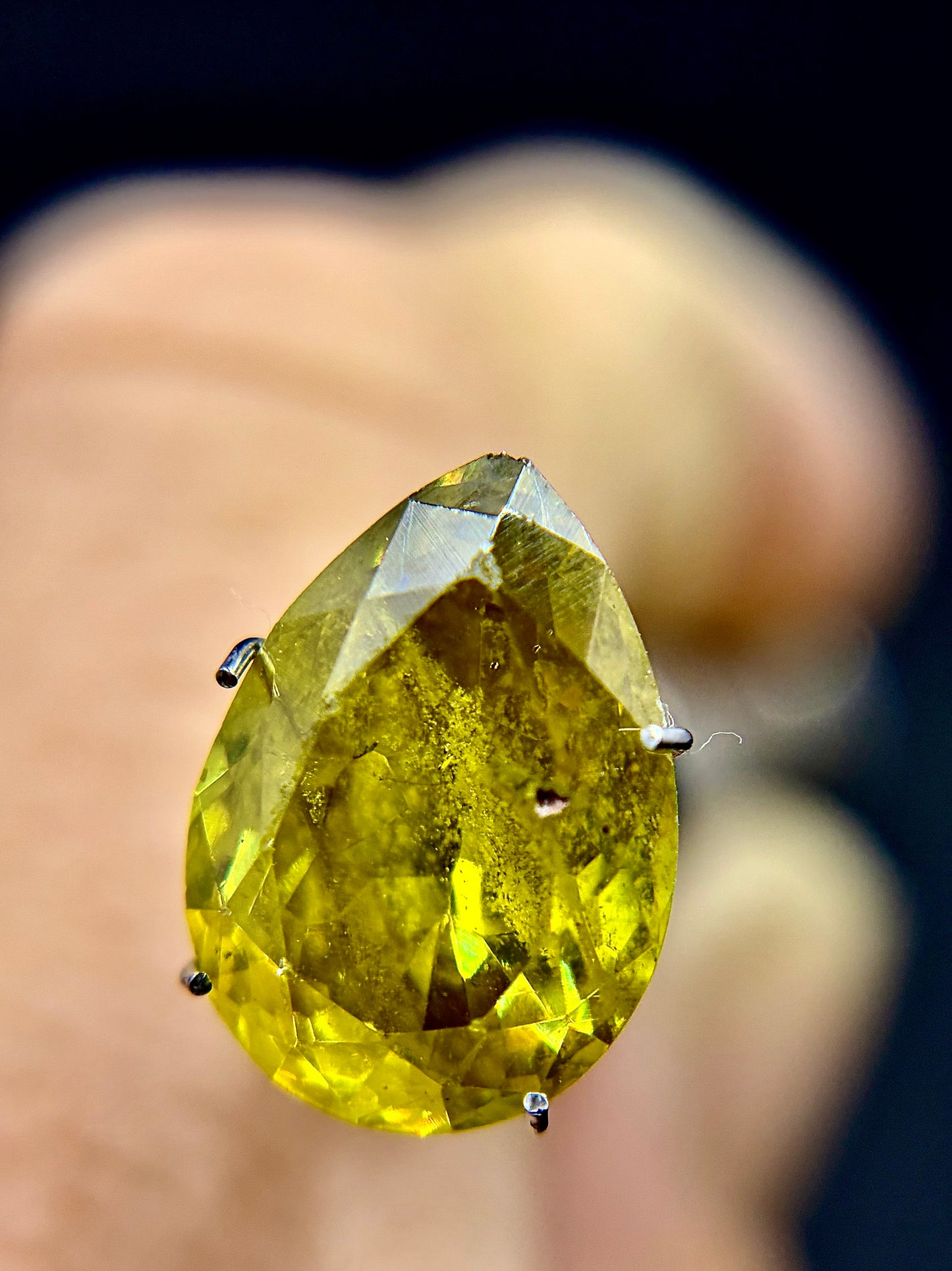 Sphene (Titanite) Pear Shape Facet 14mmX10mm
