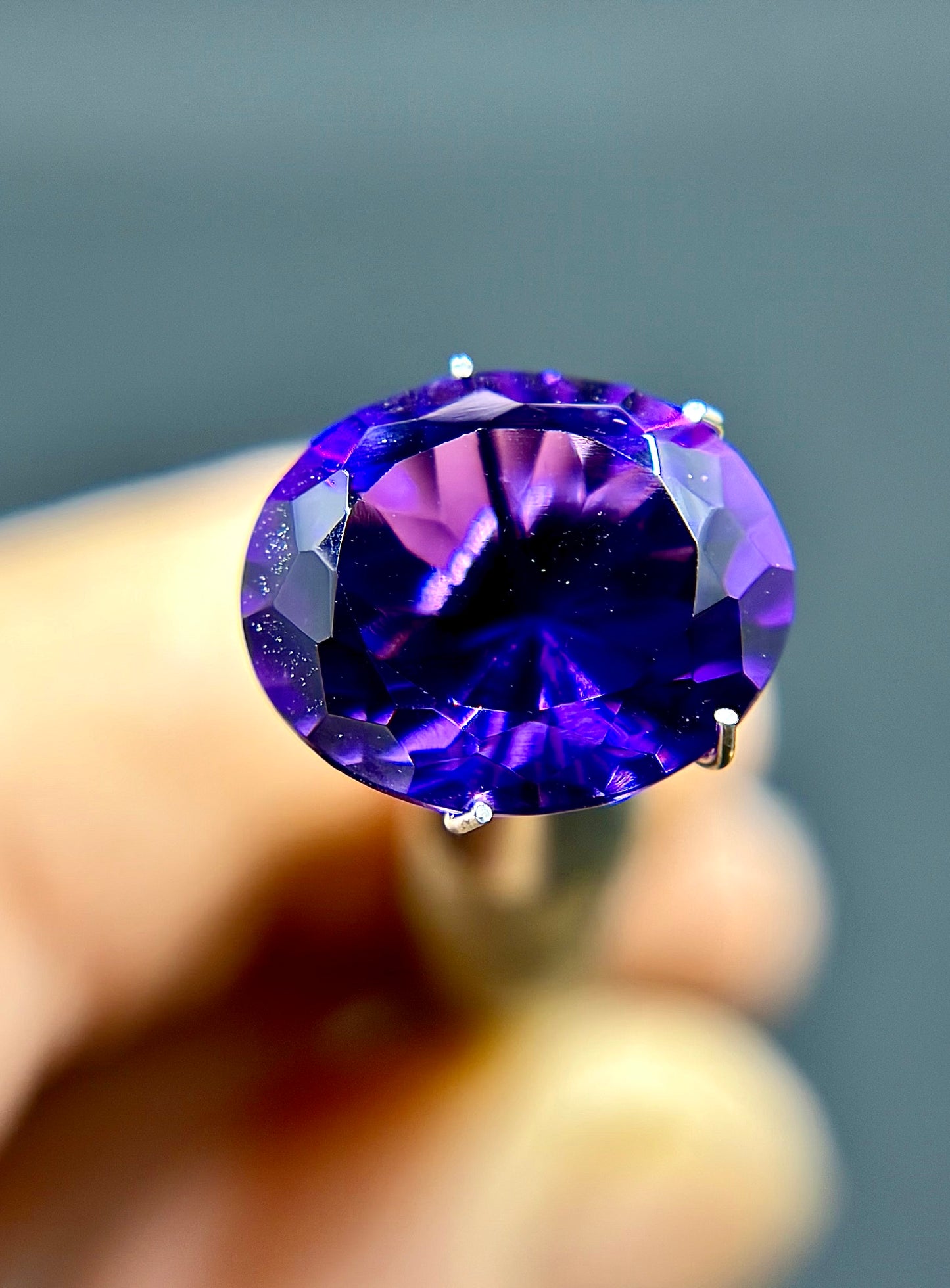 Oval Cut Amethyst Faceted Gem 11mmx13mm
