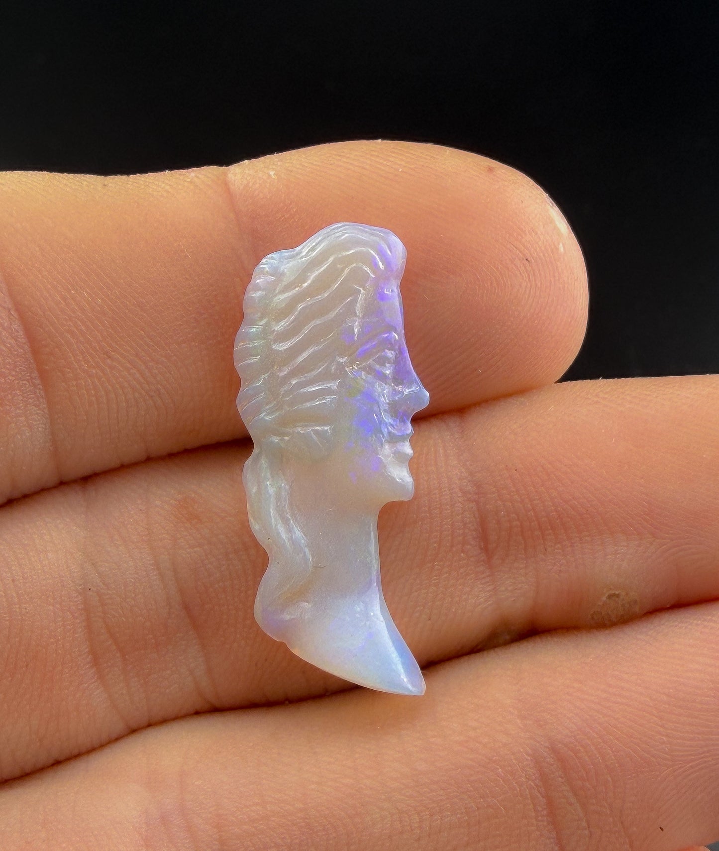 Lightning  Ridge Opal Cameo- Female Model