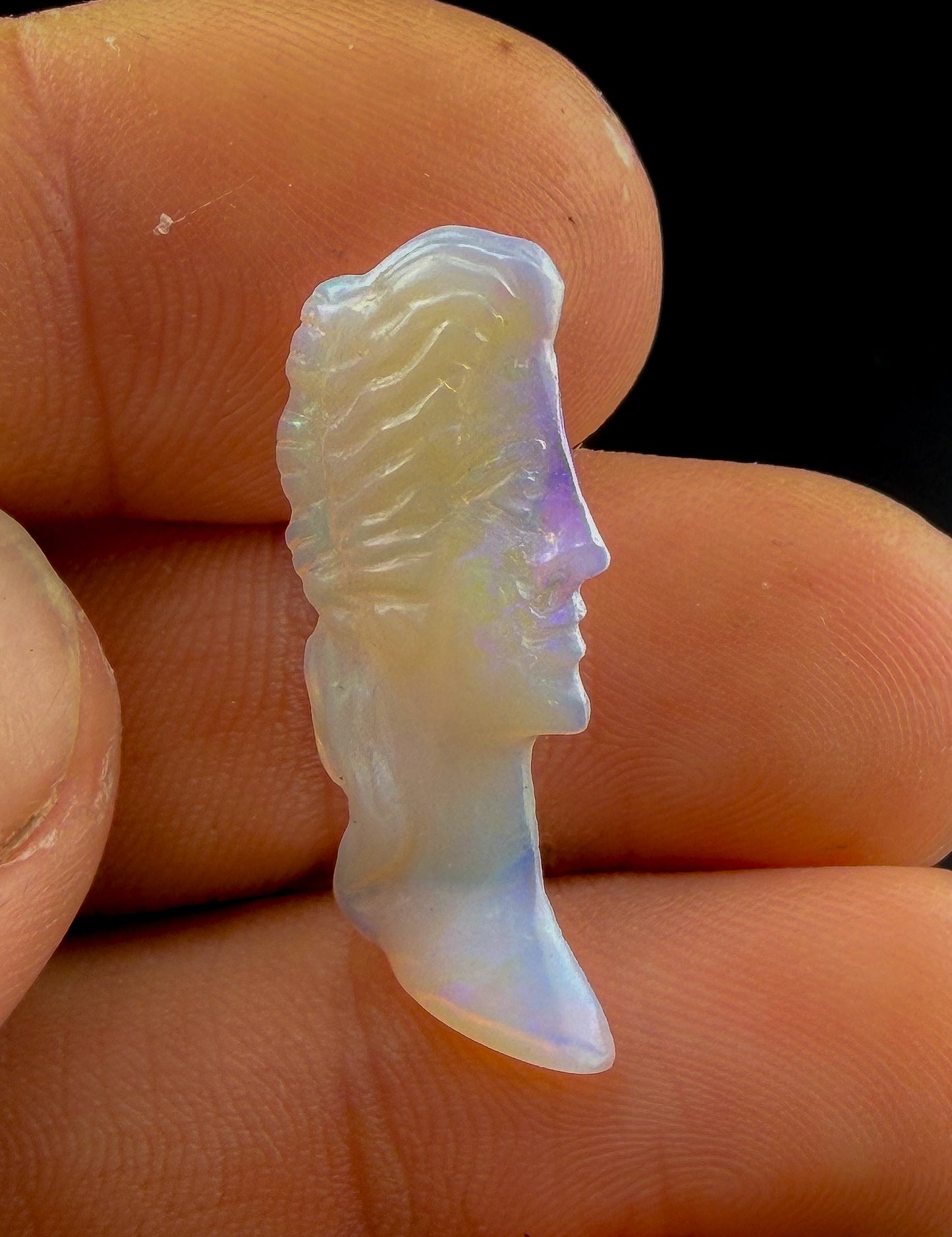 Lightning  Ridge Opal Cameo- Female Model