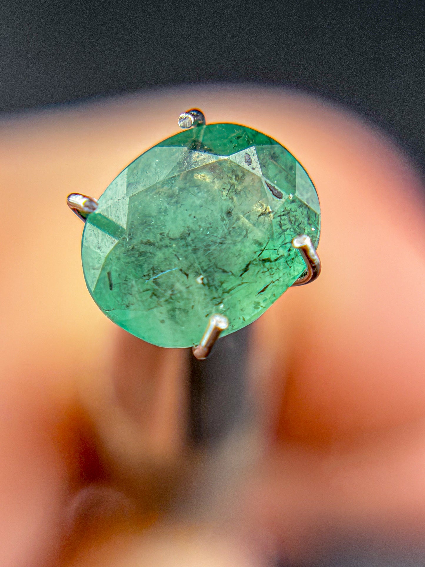 7.7x6.3mmm Oval Emerald Facet- Brazil