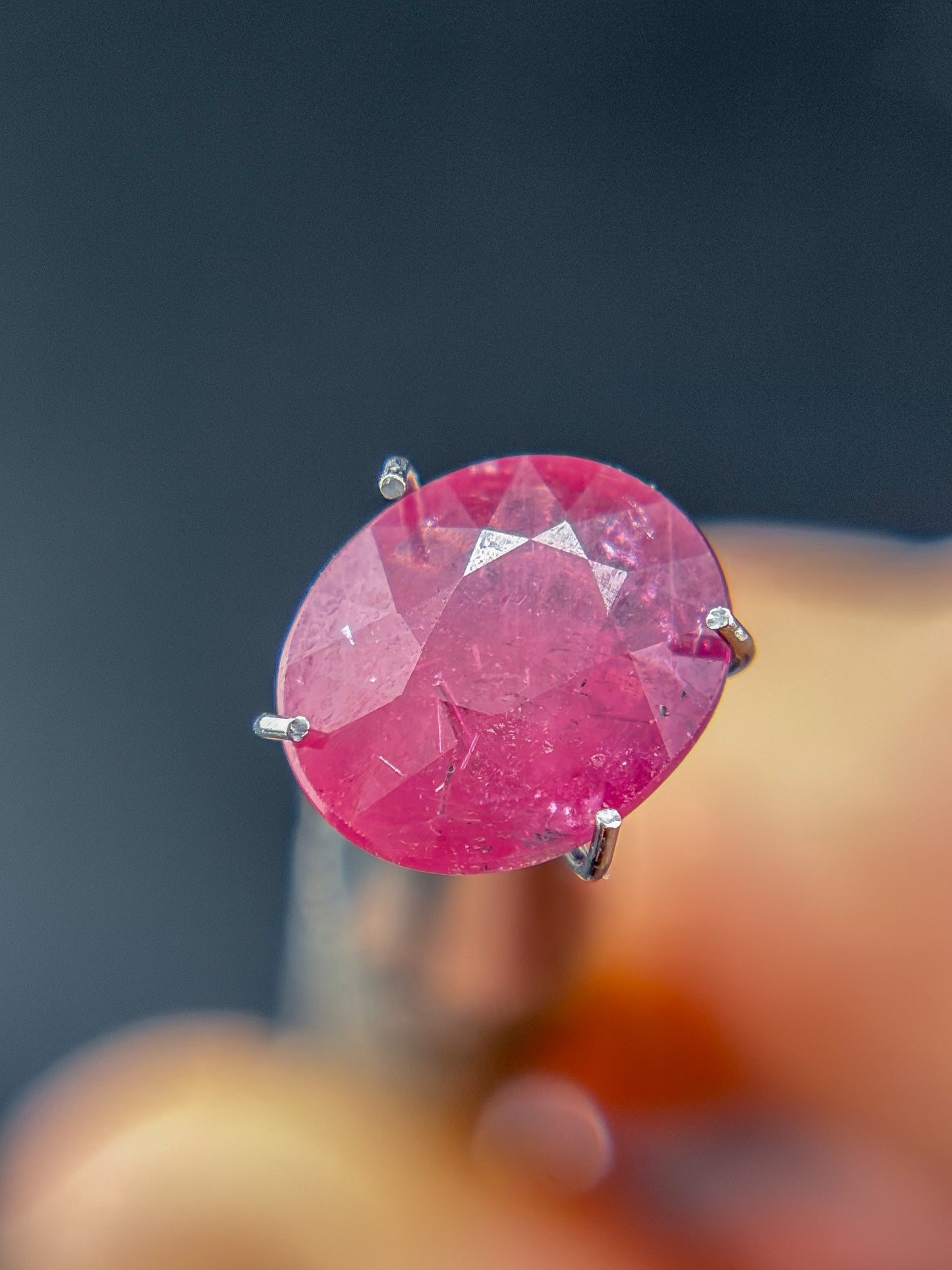 7.5x9mm oval Ruby Facet
