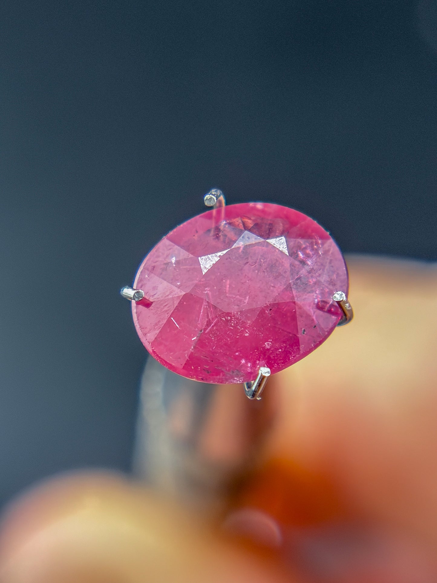 7.5x9mm oval Ruby Facet