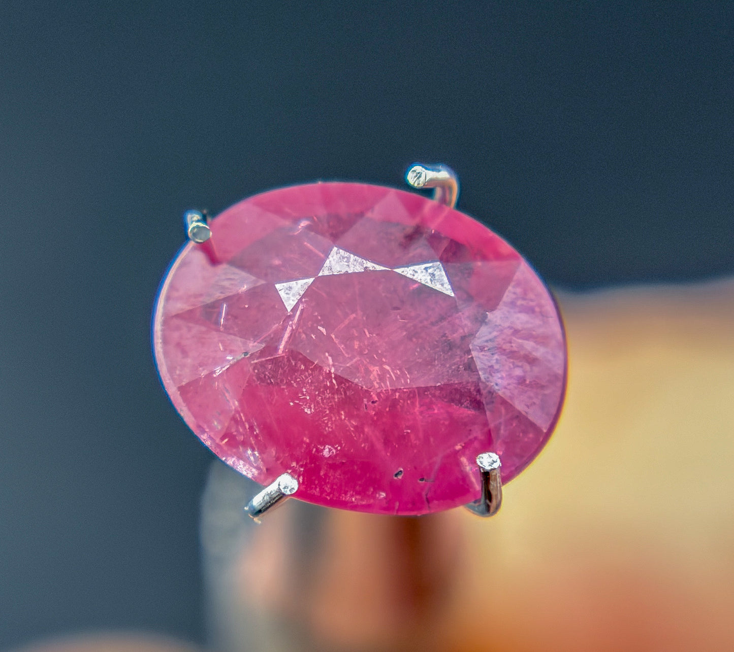 7.5x9mm oval Ruby Facet