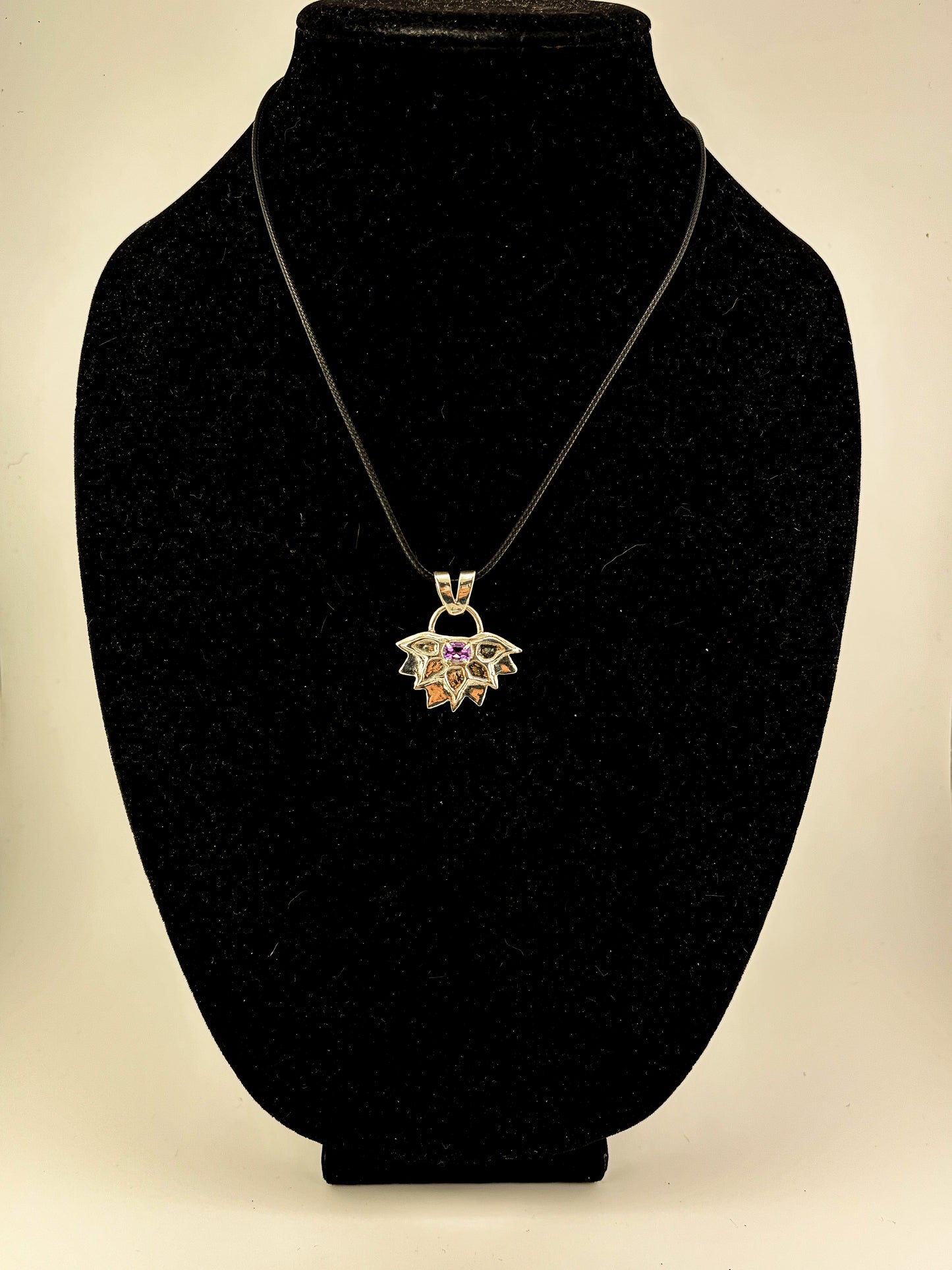 Amethyst Sunflower pendant