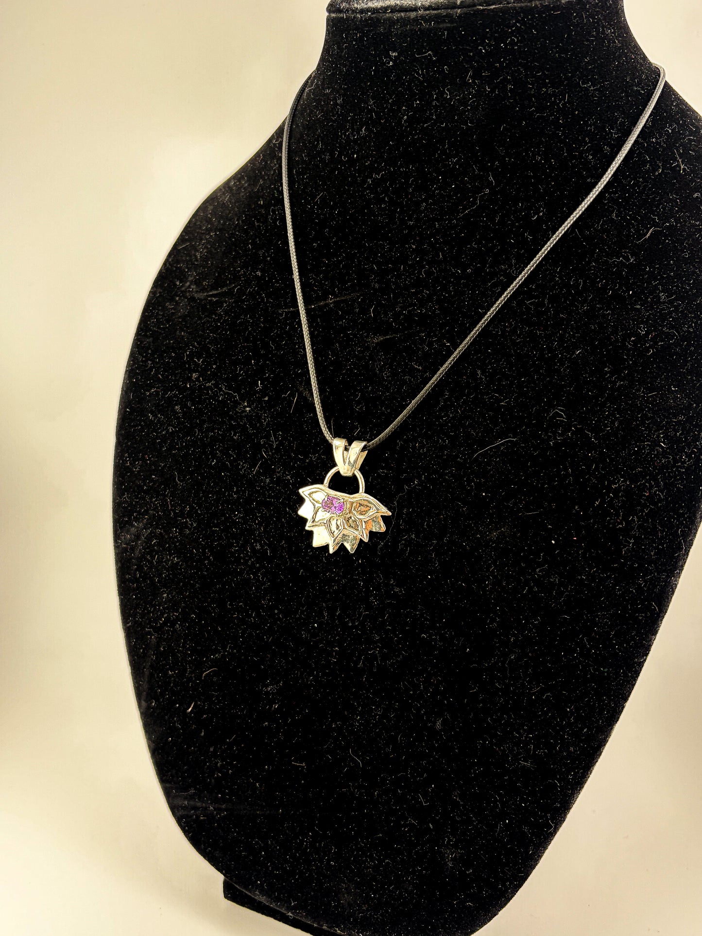 Amethyst Sunflower pendant