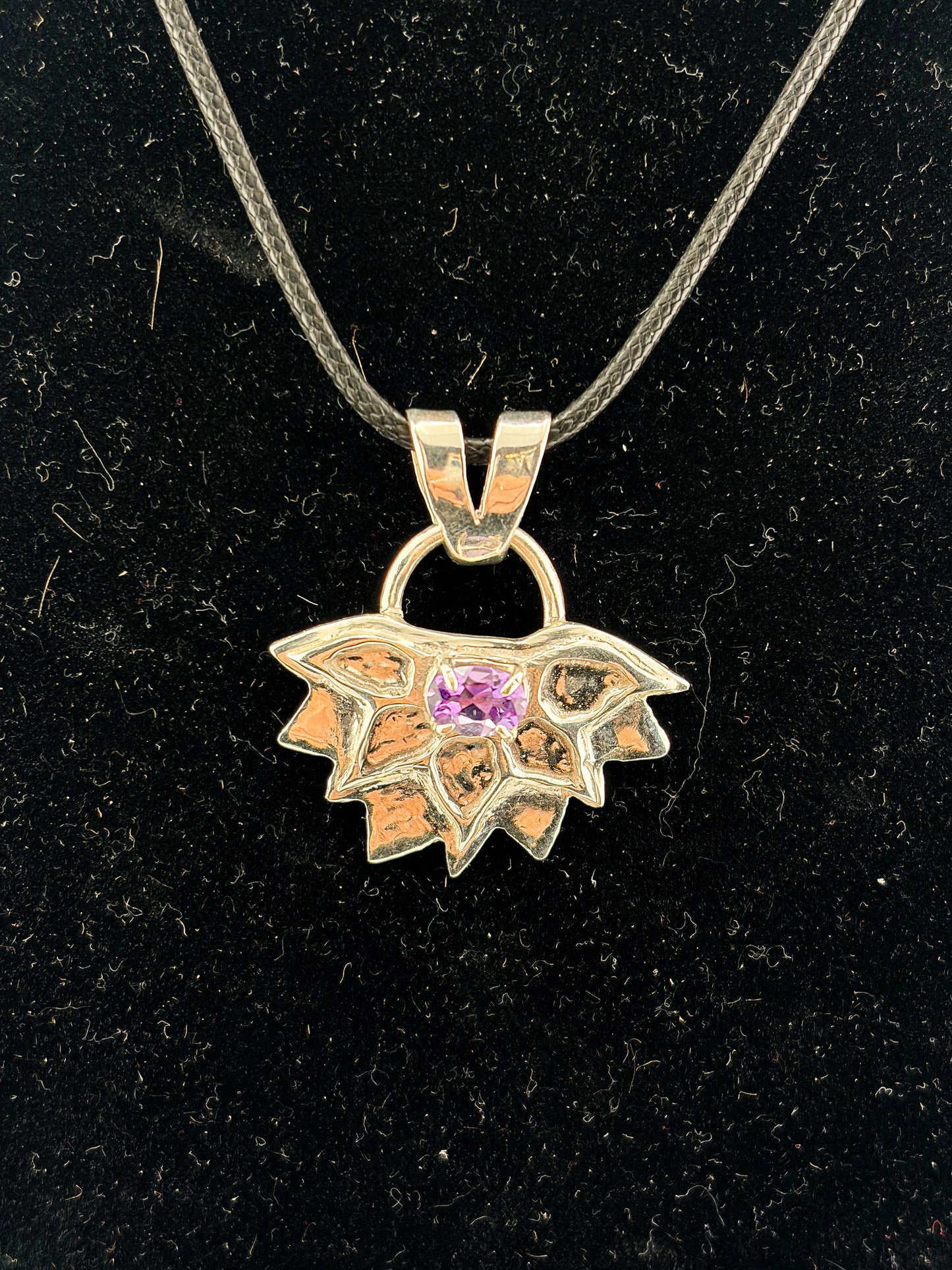 Amethyst Sunflower pendant