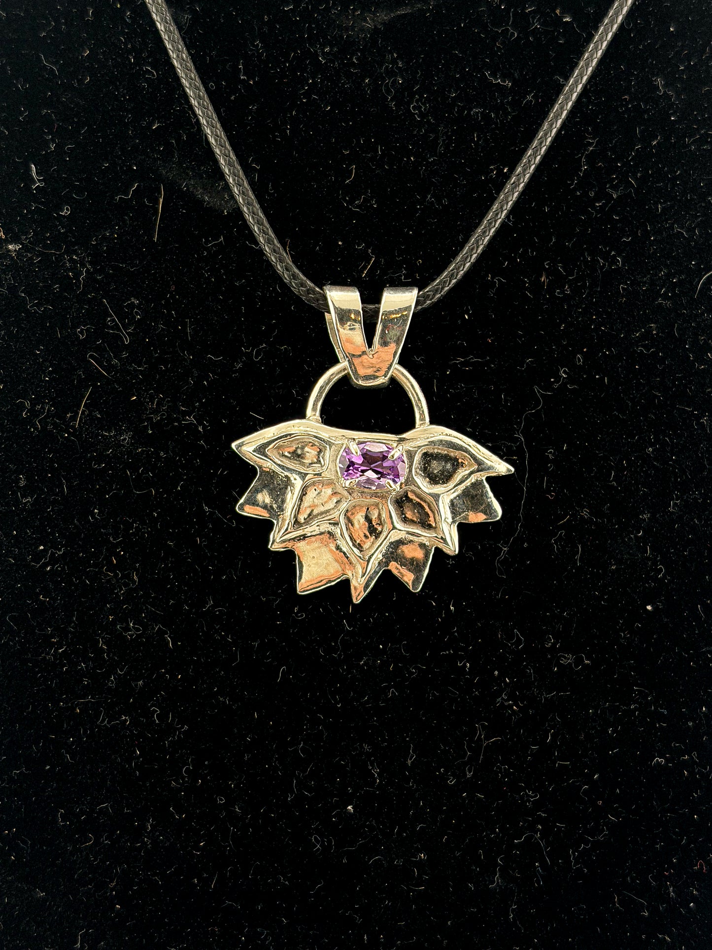 Amethyst Sunflower pendant