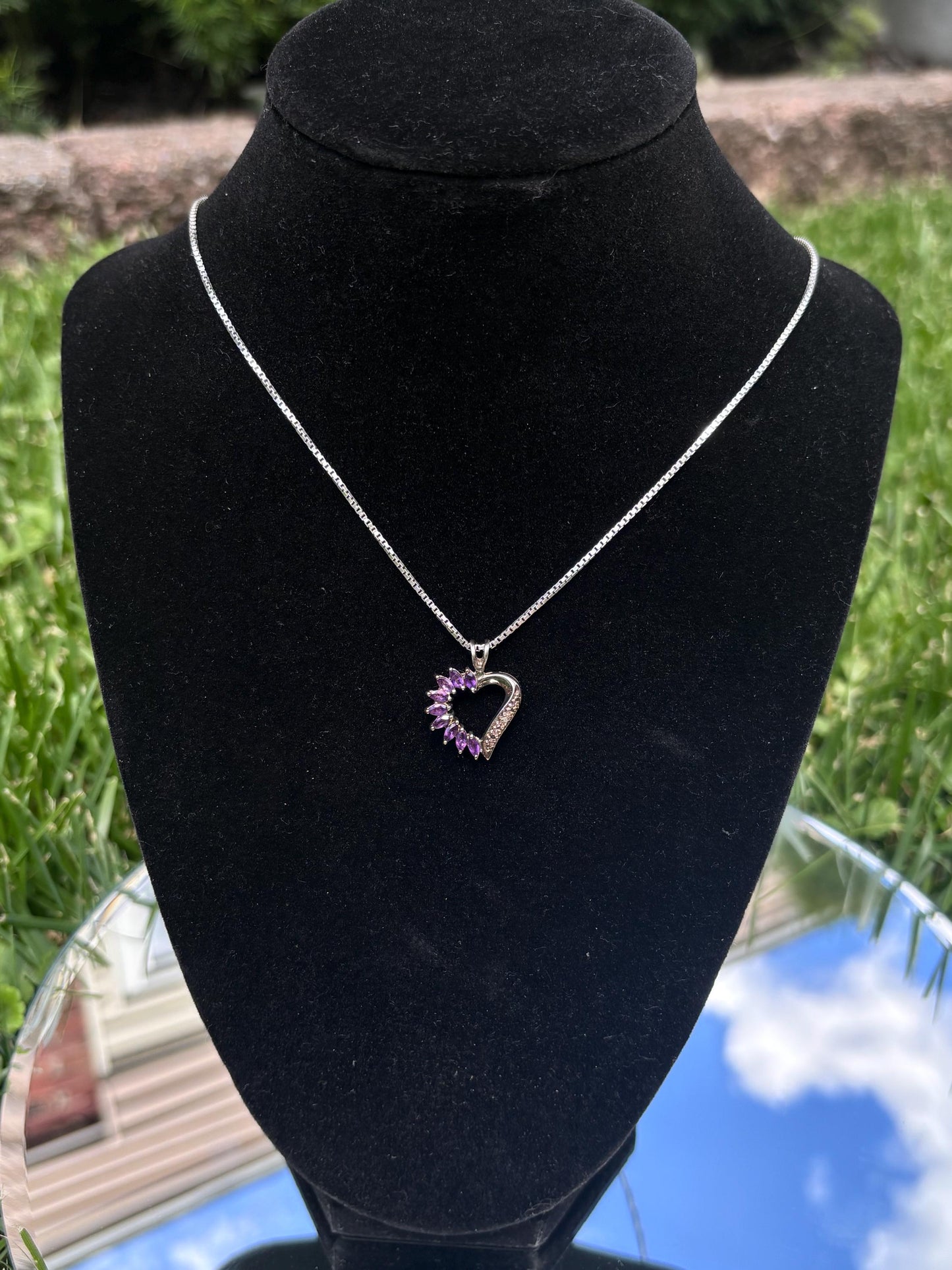 Amythest necklace pendent